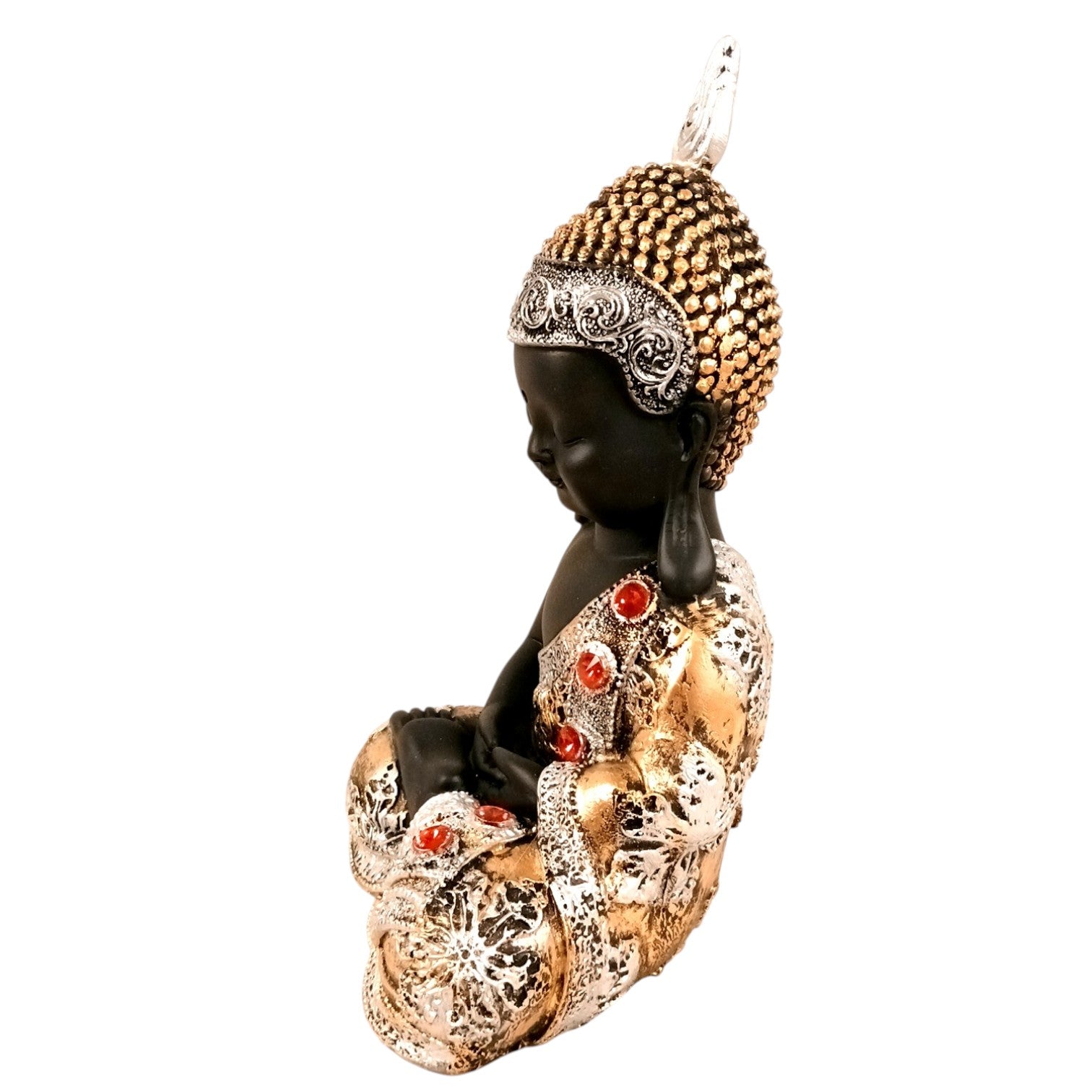 Buddha Statues | Lord Gautam Buddha Sitting Pose Idol Showpiece - For Living room, Home, Table, Shelf, Office Décor | Housewarming & Birthday Gift - 10 Inch (Set Of 2) - Apkamart