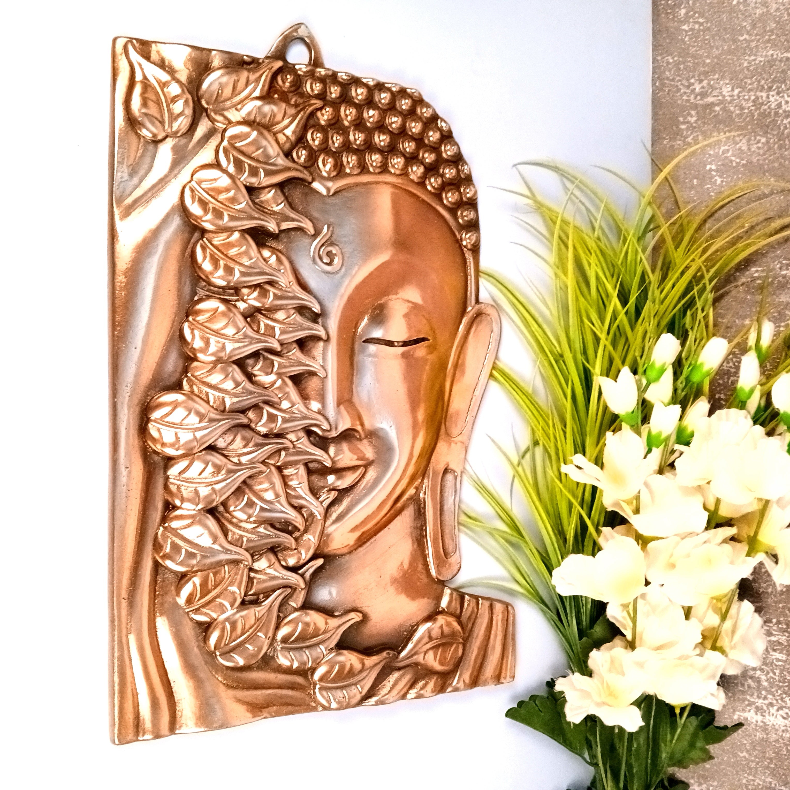 Buddha Wall Hanging Wall Art Showpiece | Handcrafted Home Decor Item | Elegant Buddha Art for Living Room & Bedroom | Ethnic Gift for Diwali & Birthday - 20 Inch - Apkamart
