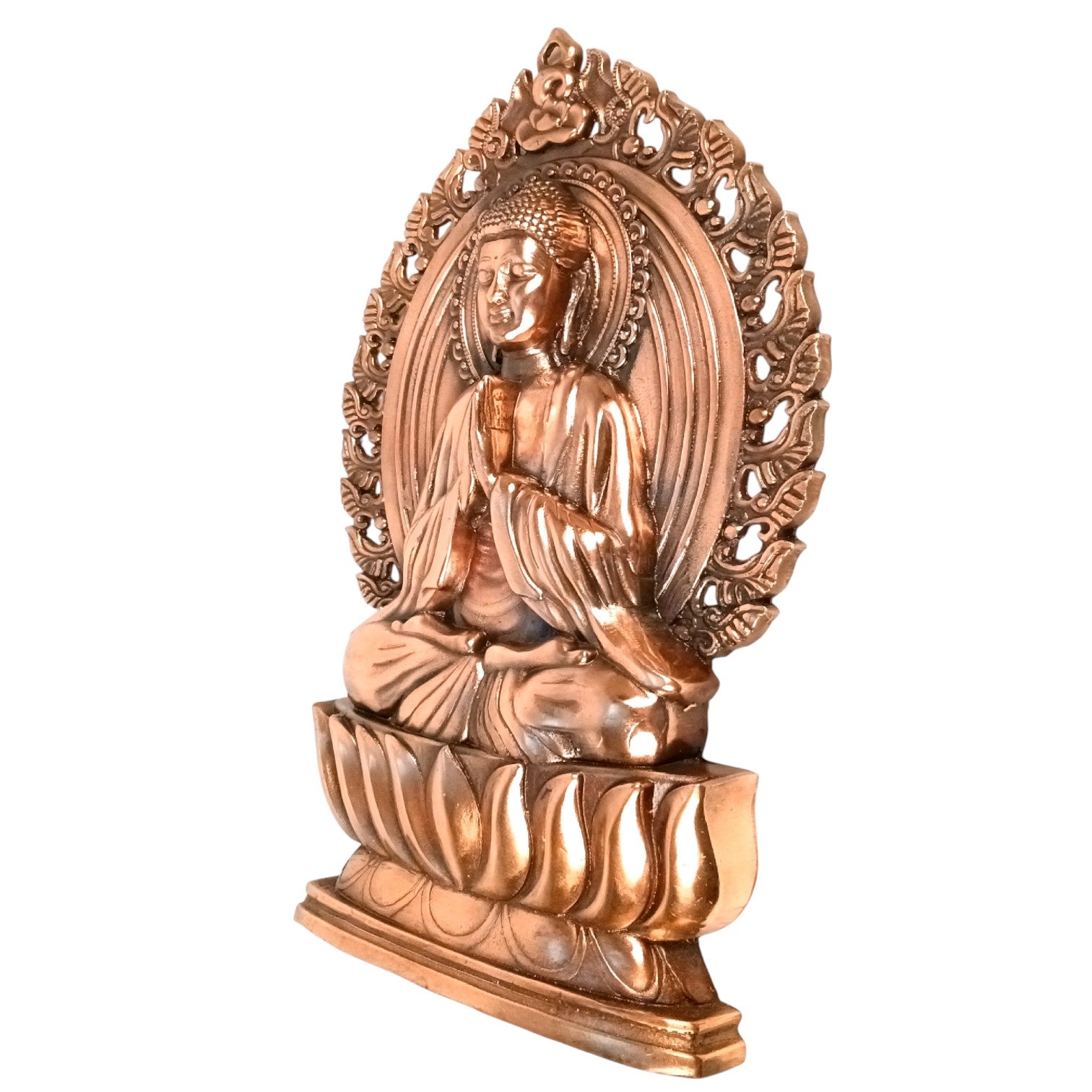 Buddha Wall Hanging | Religious Wall Idol | Antique Finish Decorative Buddha Face for Home, Office & Meditation Space - 23 Inch - Apkamart