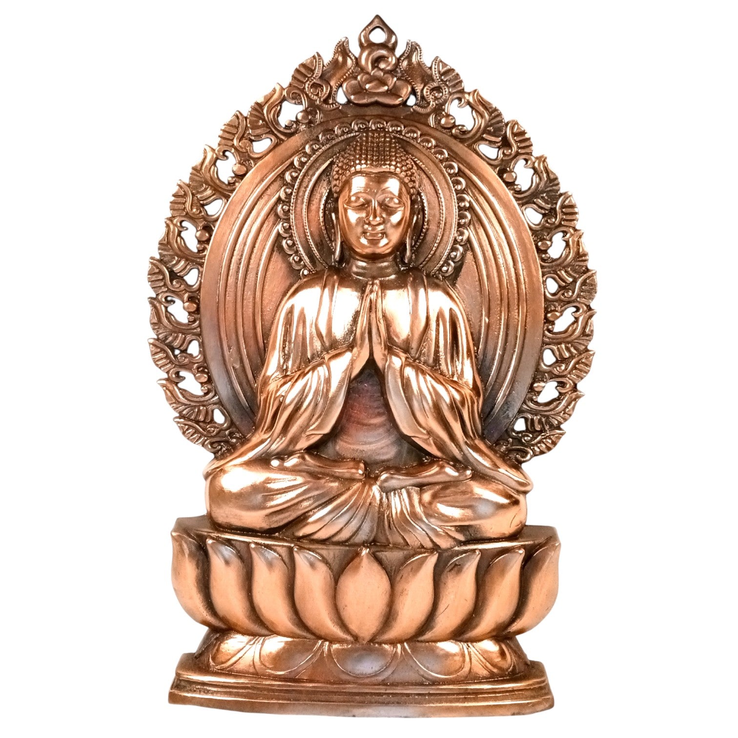 Buddha Wall Hanging | Religious Wall Idol | Antique Finish Decorative Buddha Face for Home, Office & Meditation Space - 23 Inch - Apkamart