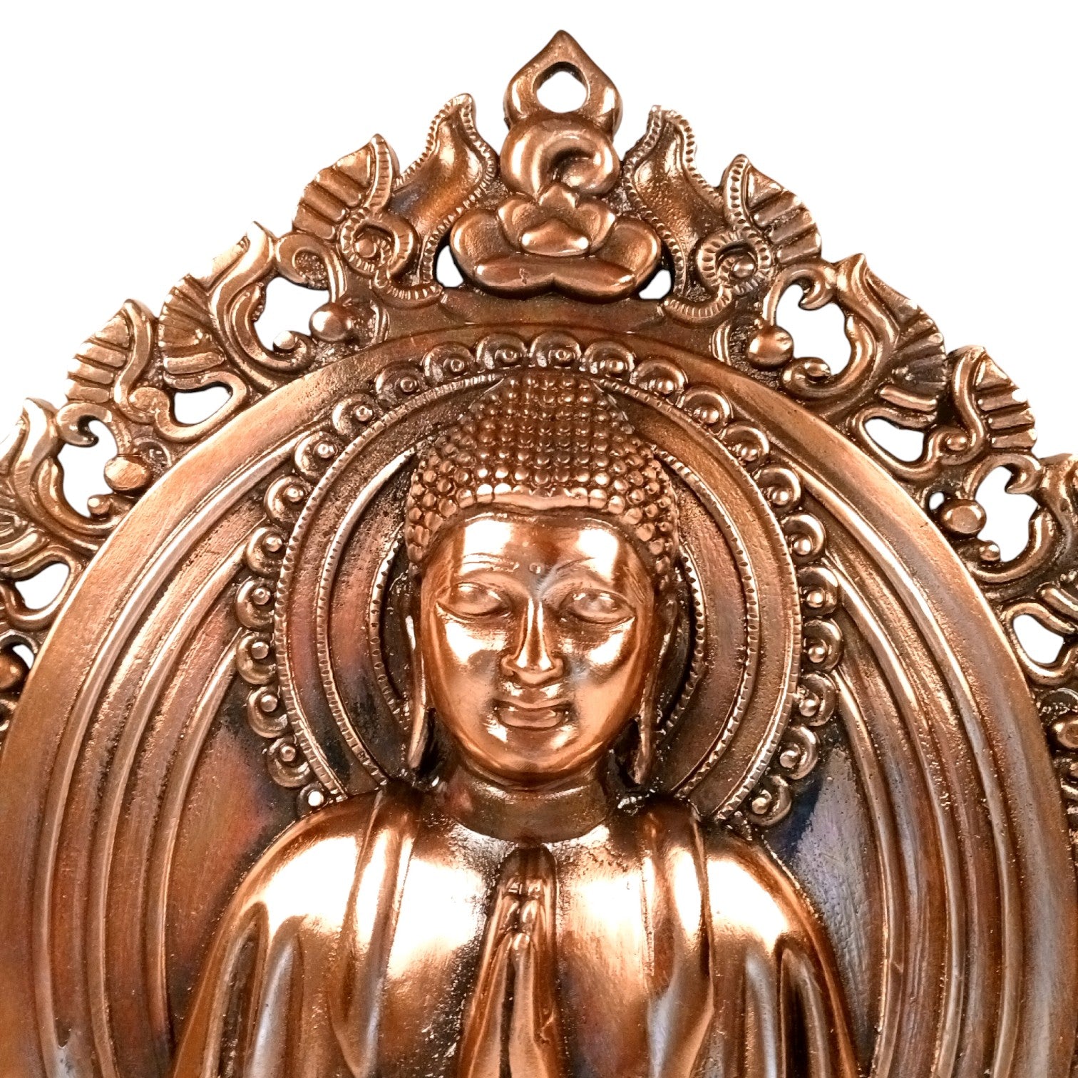 Buddha Wall Hanging | Religious Wall Idol | Antique Finish Decorative Buddha Face for Home, Office & Meditation Space - 23 Inch - Apkamart