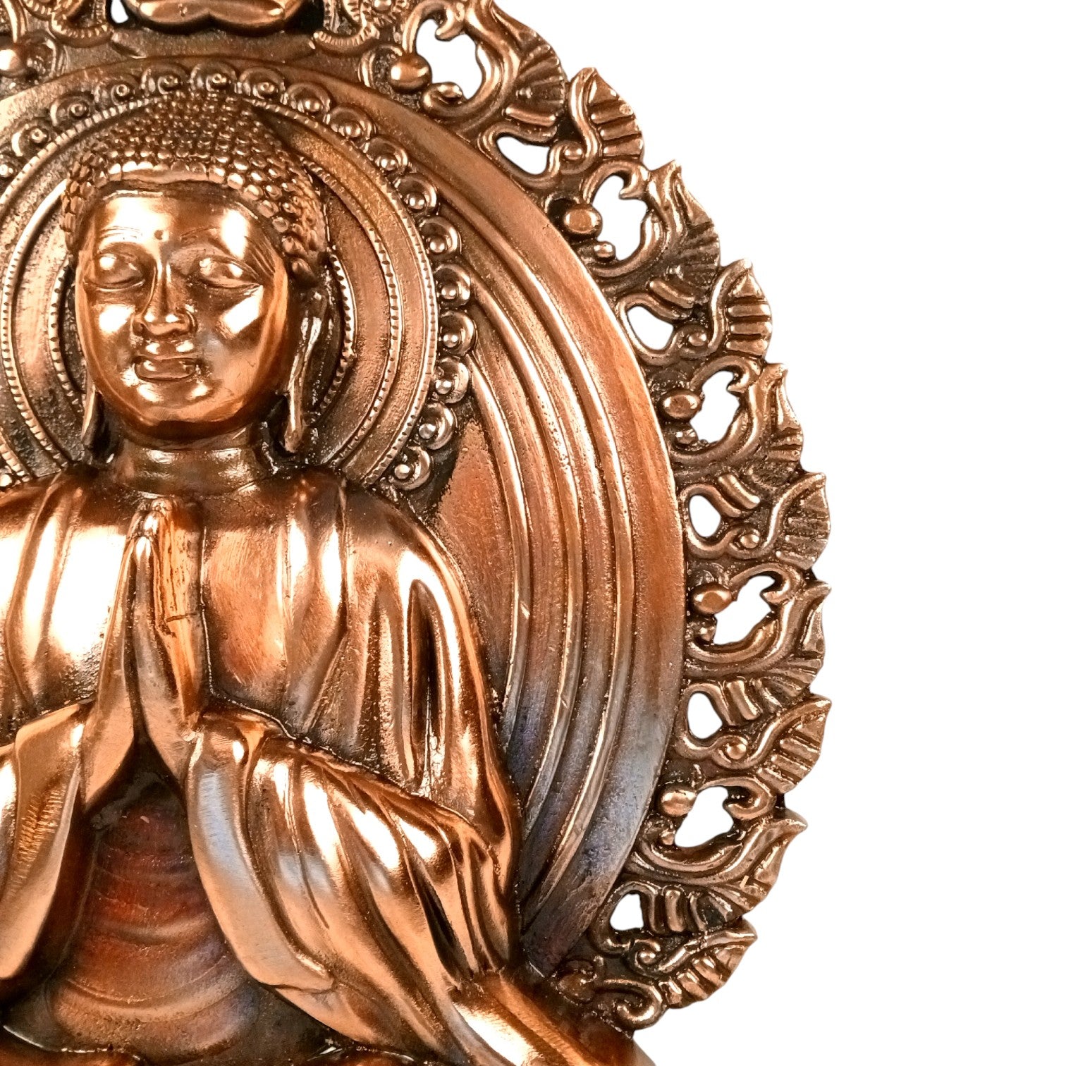 Buddha Wall Hanging | Religious Wall Idol | Antique Finish Decorative Buddha Face for Home, Office & Meditation Space - 23 Inch - Apkamart