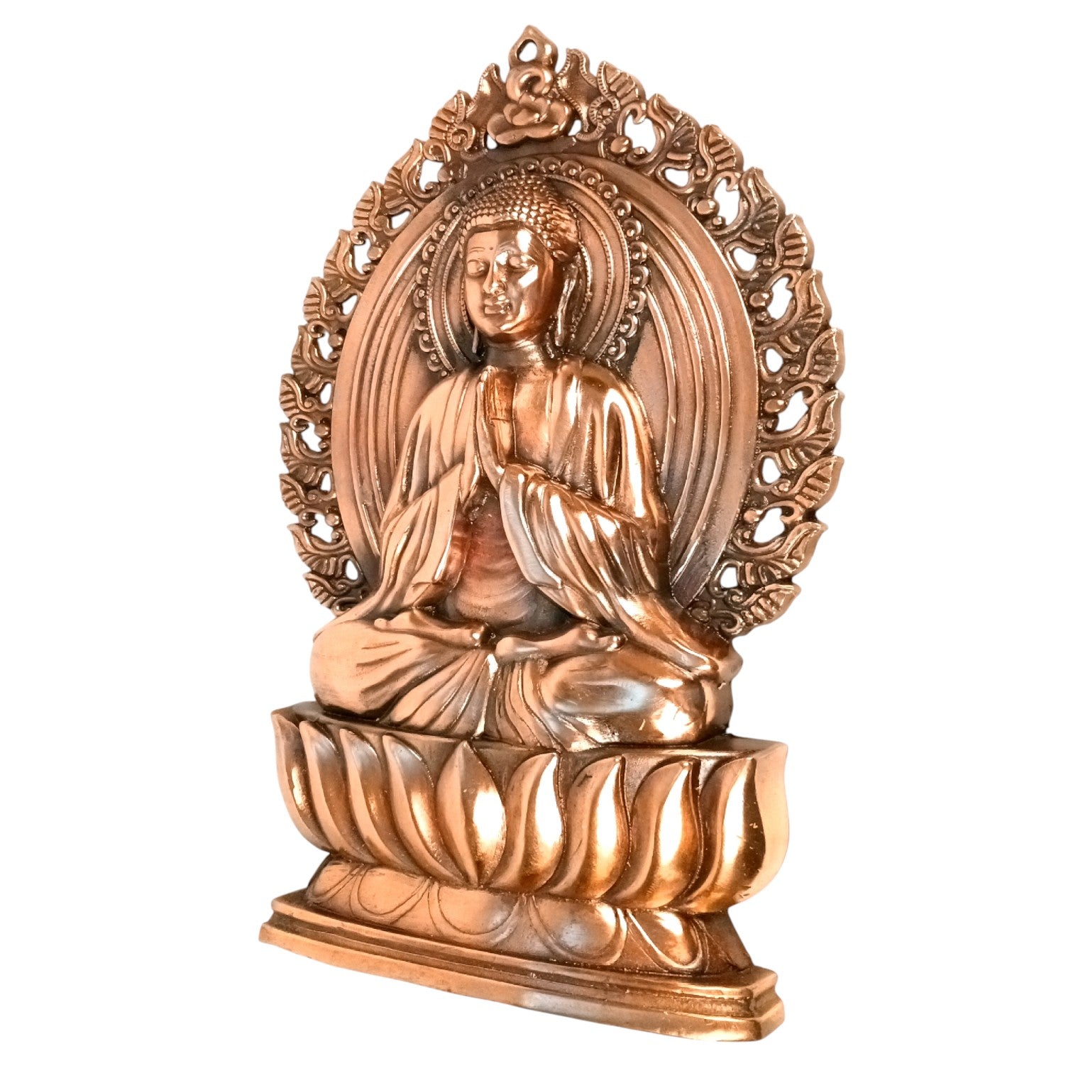 Buddha Wall Hanging | Religious Wall Idol | Antique Finish Decorative Buddha Face for Home, Office & Meditation Space - 23 Inch - Apkamart