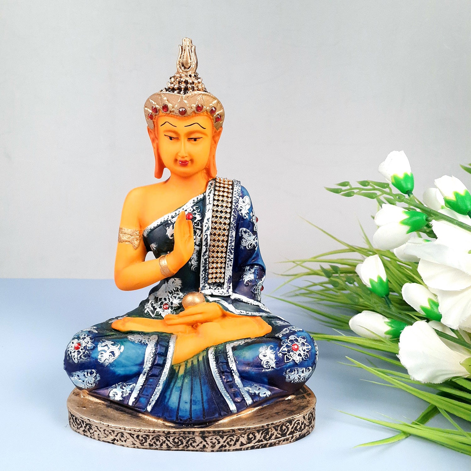 Lord Buddha Statue for Office Decoration - 10 Inches - ApkaMart