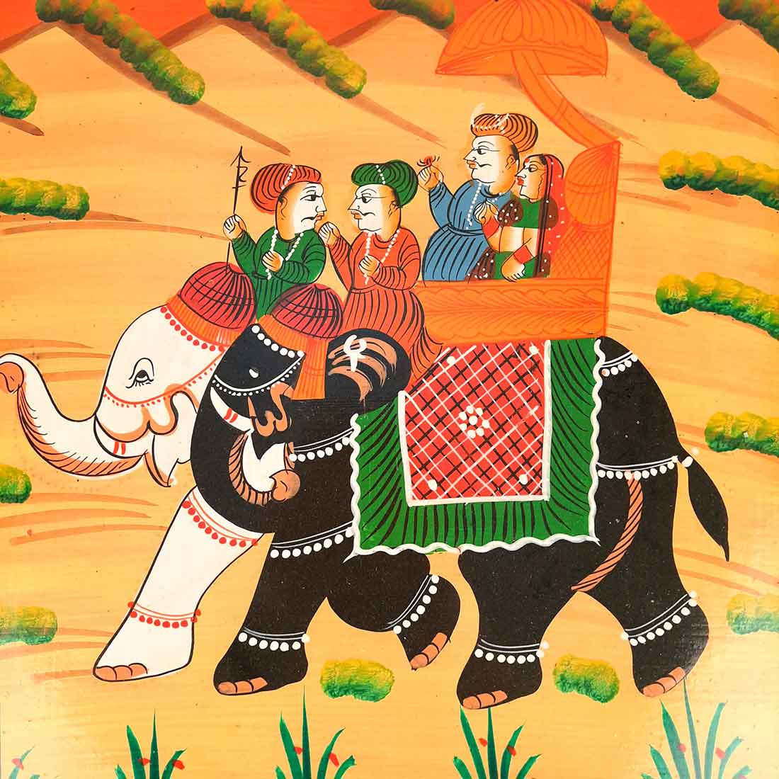 Wood Chowki Bajot - For Lower Seating & Home Decoration - 18 Inch - Apkamart #Style_Pack of 1