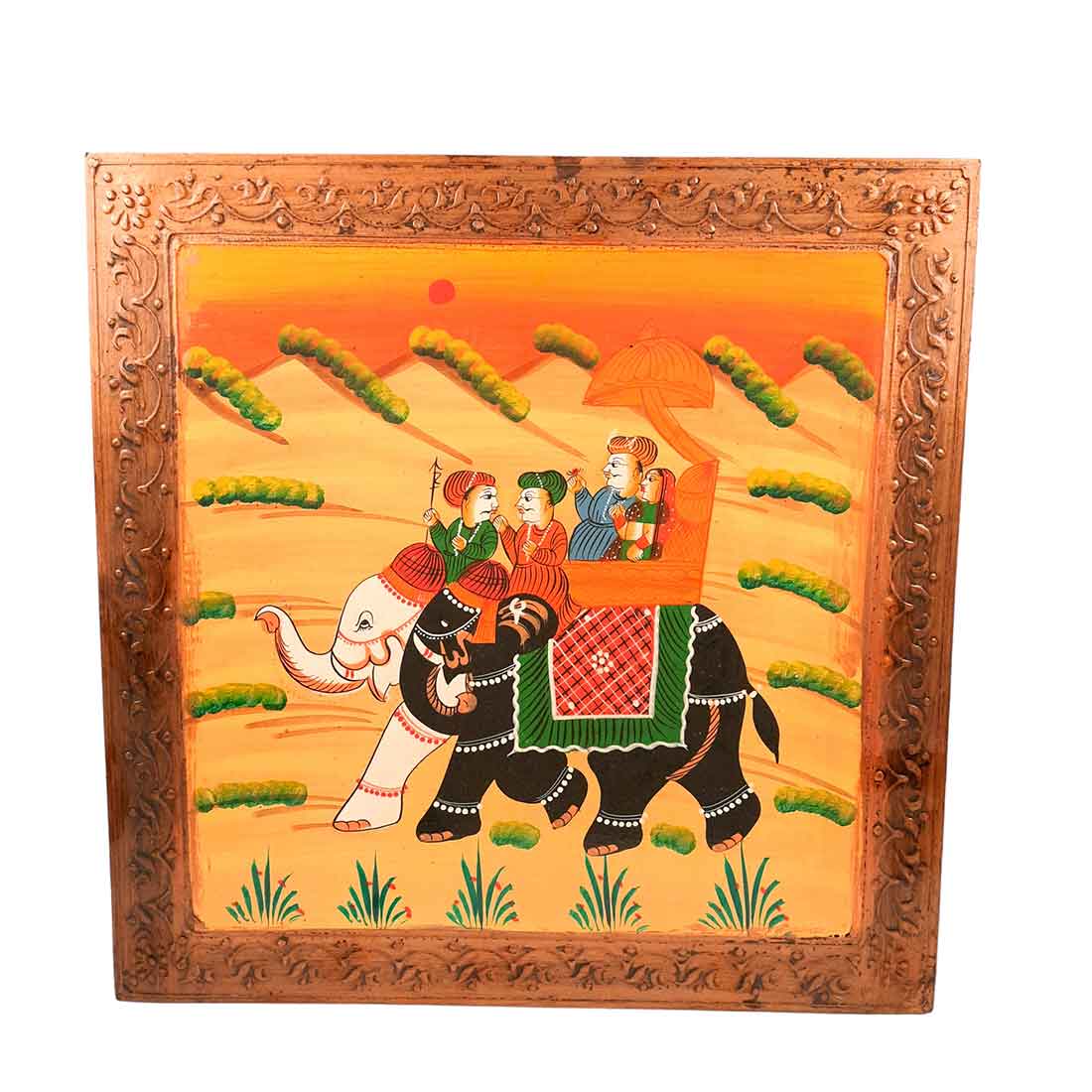 Wood Chowki Bajot - For Lower Seating & Home Decoration - 18 Inch - Apkamart #Style_Pack of 1