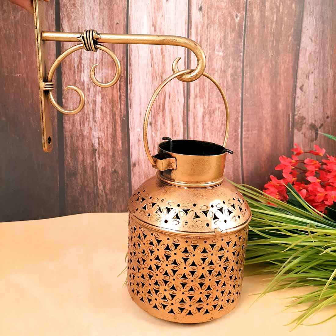 Wall Hanging Hooks - For Hanging Pots, Plants & Votives | Decorative Metal Wall Hook Holder - For Home, Entrance, Office Decor & Gifts - 8 Inch