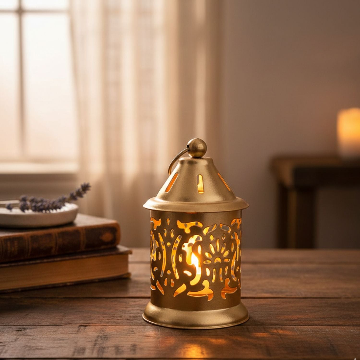 Candle Holder Stands Hanging | Hanging Tealight Holder |Hanging Lantern Lamps for Living Room, Balcony, Room, Garden Decoration - 5 Inch - Apkamart