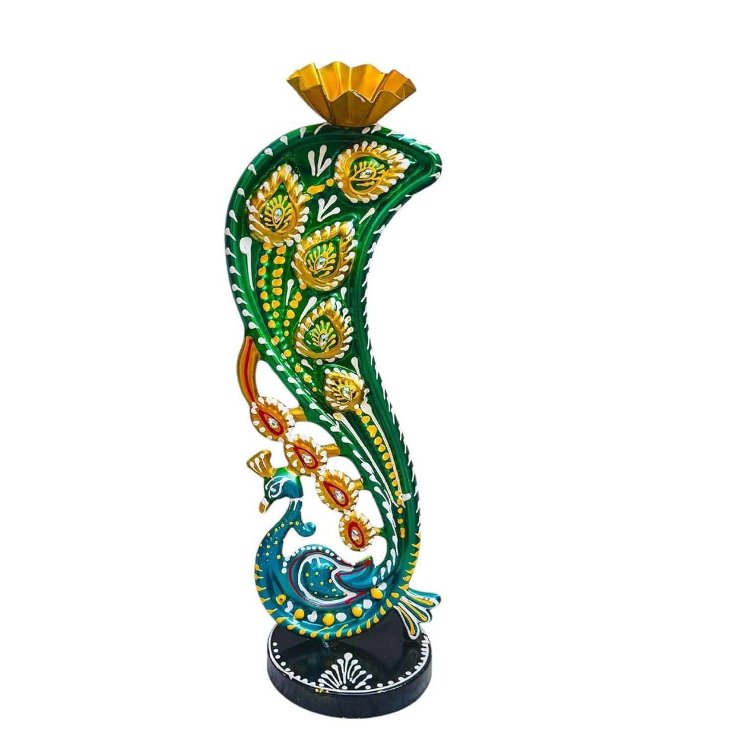 Peacock Tealight Holder 4 Slot Metal Home - Apkamart #Style_Design 2
