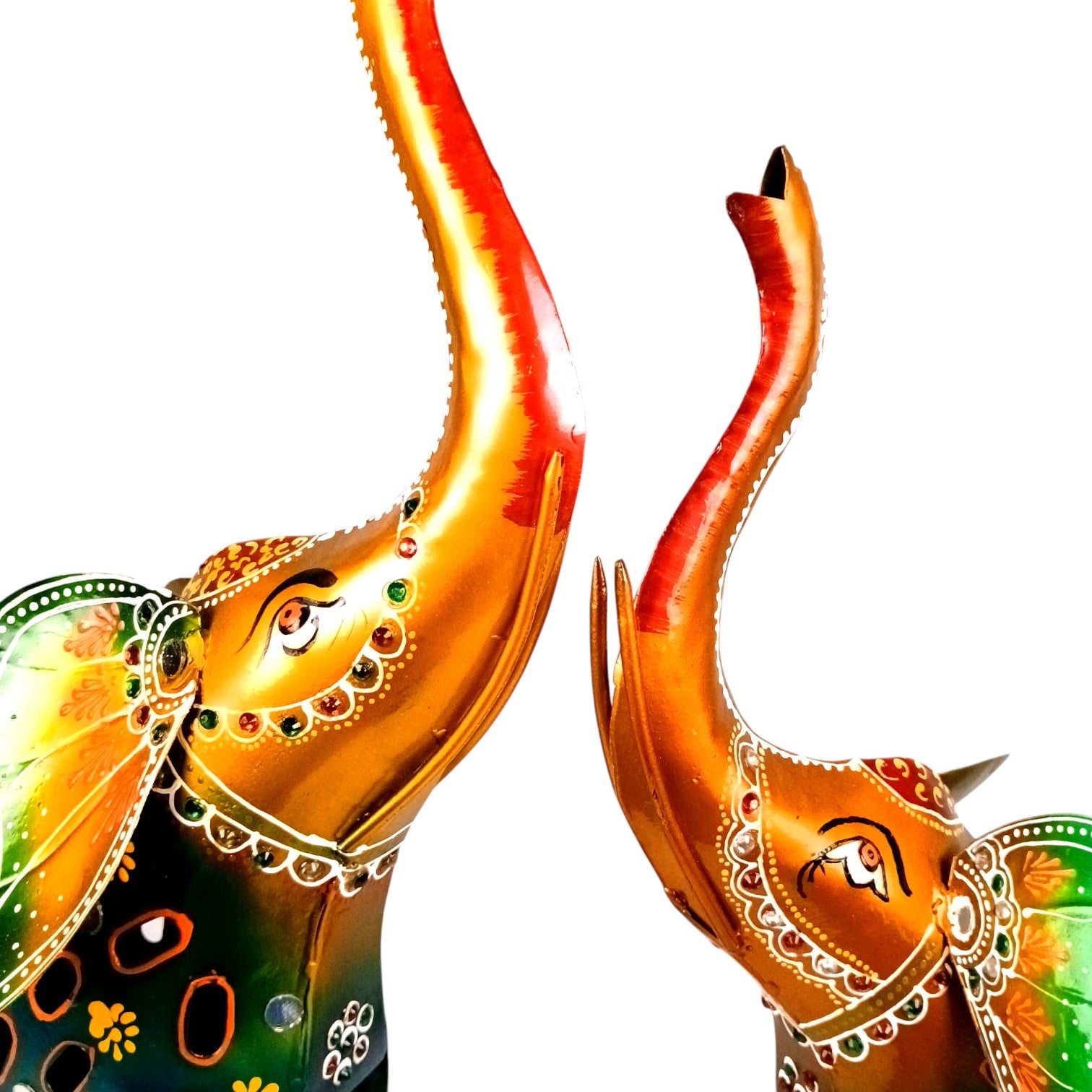 Elephant Candle Holder | Decorative Tealight Holders for Home Decor | Candle Stand for Living Room, Bedroom, Festive Decoration & Gifting - 24 Inch (Set Of 2) - Apkamart