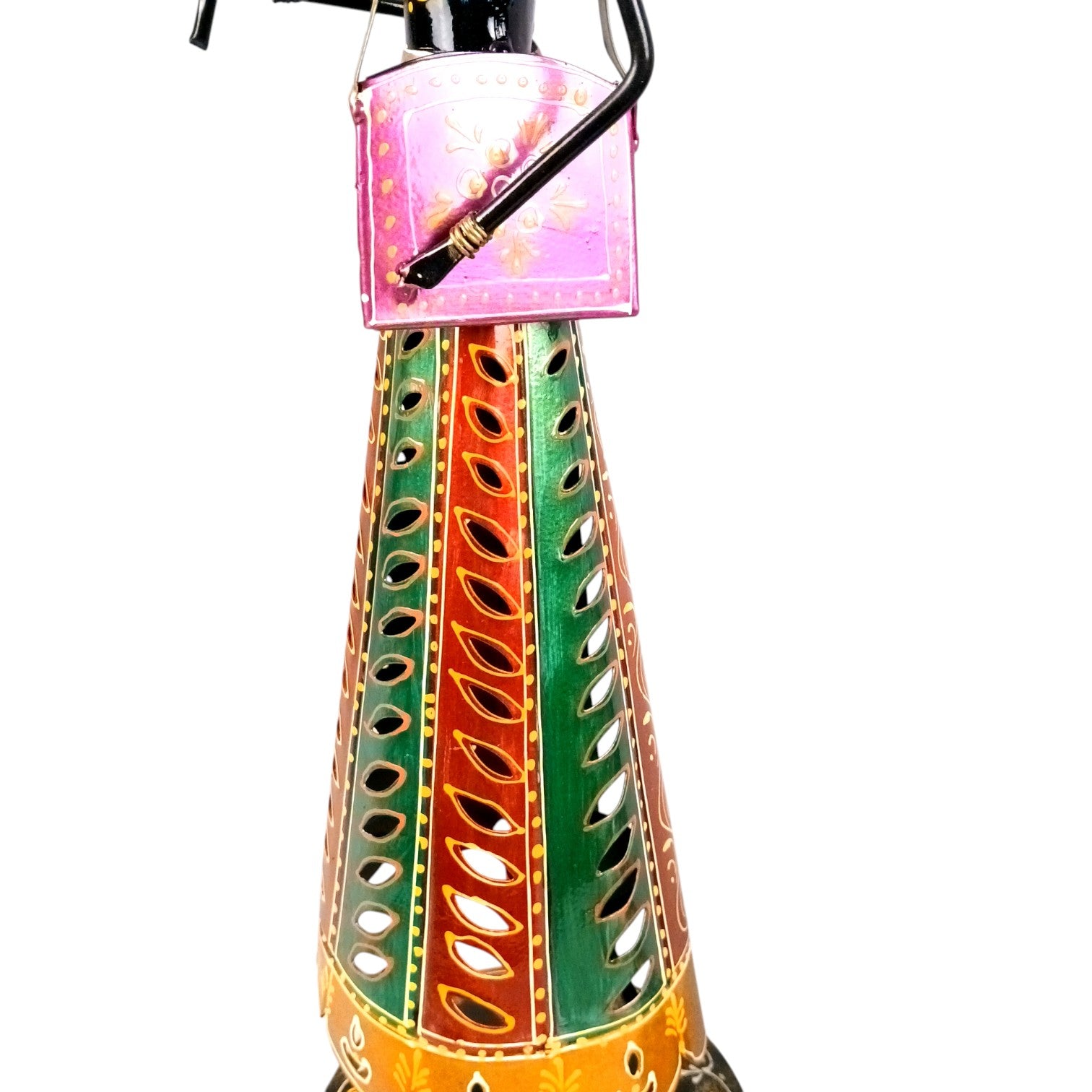 Ladies Showpiece Candle Holder Set | Decorative Metal Tealight Holder Figurines for Home Decor, Living Room, Bedroom & Gifting - 27 Inch (Set Of 2) - Apkamart