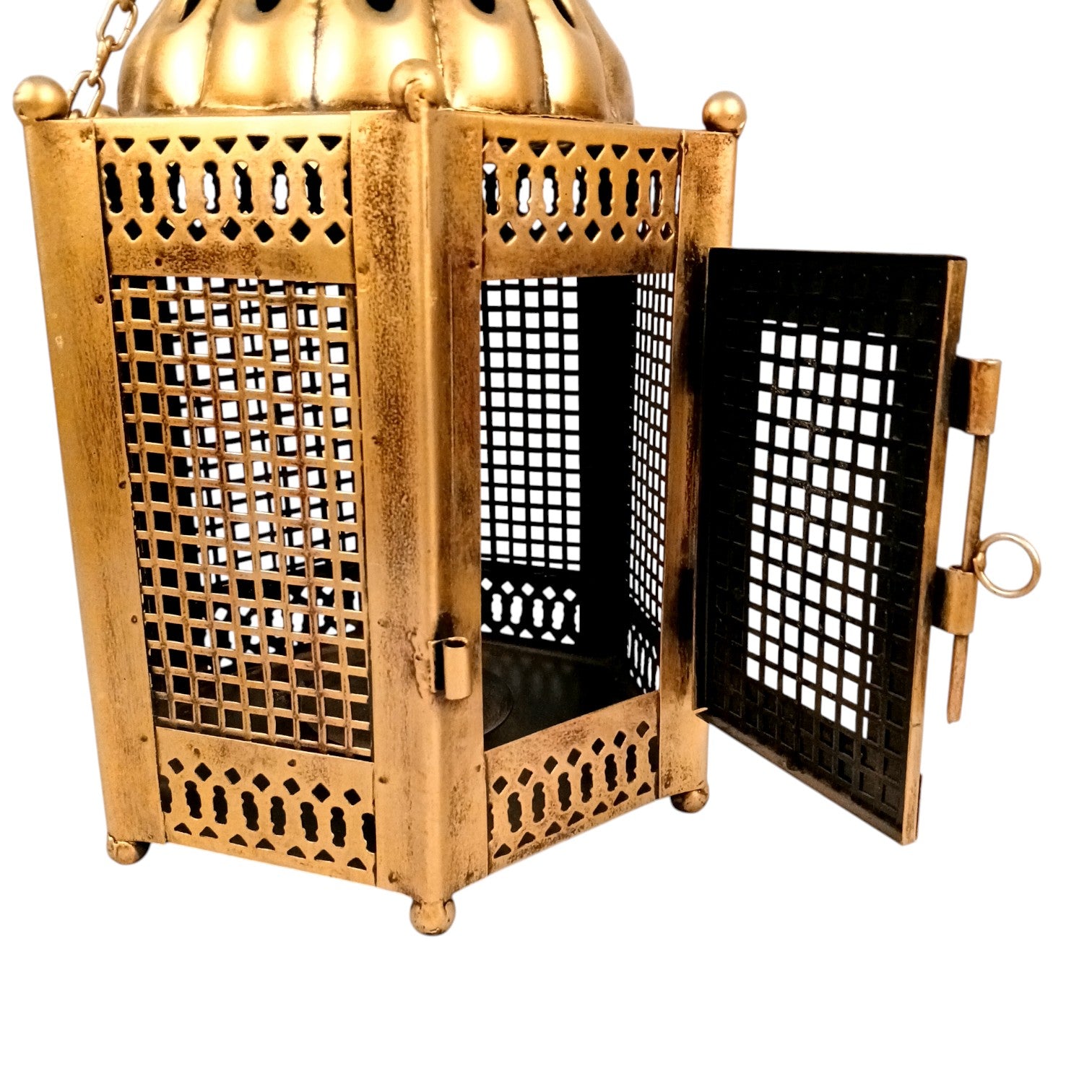 Tealight Holder with Carvings | Decorative Hanging Candle Holder for Home Decor, Living Room & Festive Decoration | Wall Hanging Tealight Holder - 30 Inch - Apkamart