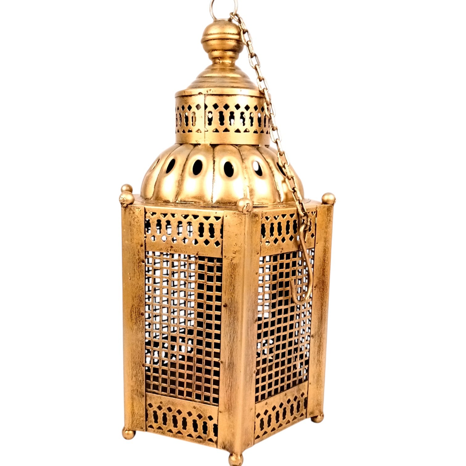 Tealight Holder with Carvings | Decorative Hanging Candle Holder for Home Decor, Living Room & Festive Decoration | Wall Hanging Tealight Holder - 30 Inch - Apkamart