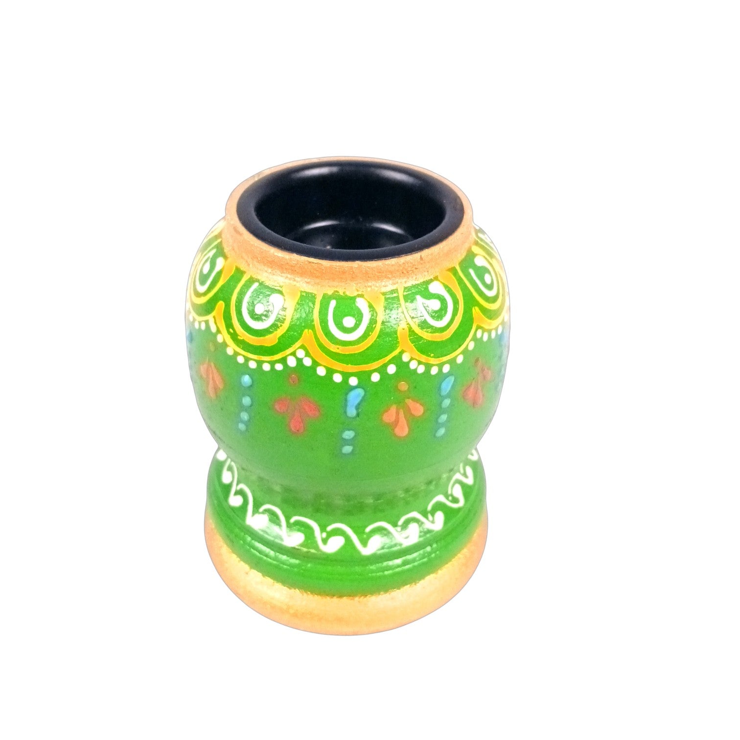 Handmade Candle Holder | Decorative Candle Stand for Home Decor, Living Room, Festive & Diwali Decoration | Tea Light Holder for Gift & Table Centerpiece - 4 Inch - Apkamart