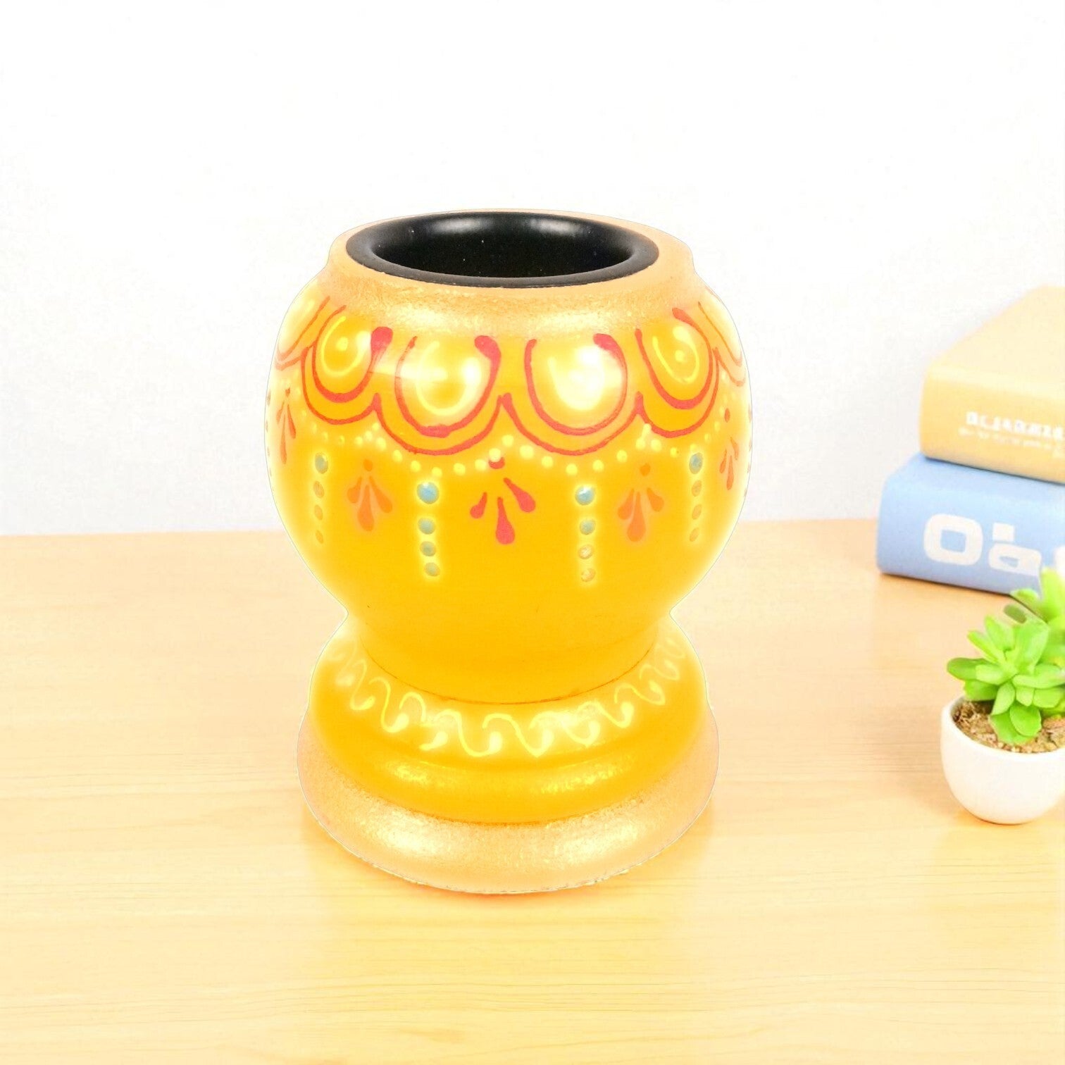 Handmade Candle Holder | Decorative Candle Stand for Home Decor, Living Room, Festive & Diwali Decoration | Tea Light Holder for Gifts & Table Centerpiece - 4 Inch - Apkamart