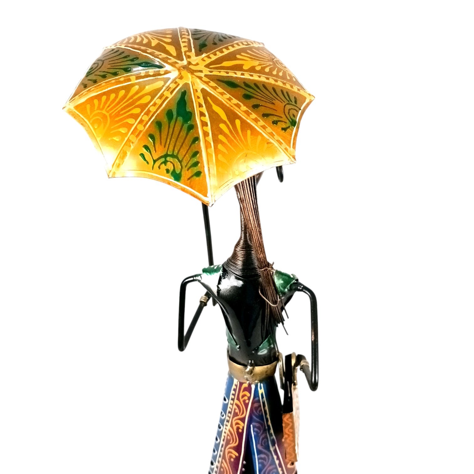 Ladies Showpiece Candle Holder Set | Decorative Metal Tealight Holder Figurines for Home Decor, Living Room, Bedroom & Gifting - 27 Inch (Set Of 2) - Apkamart