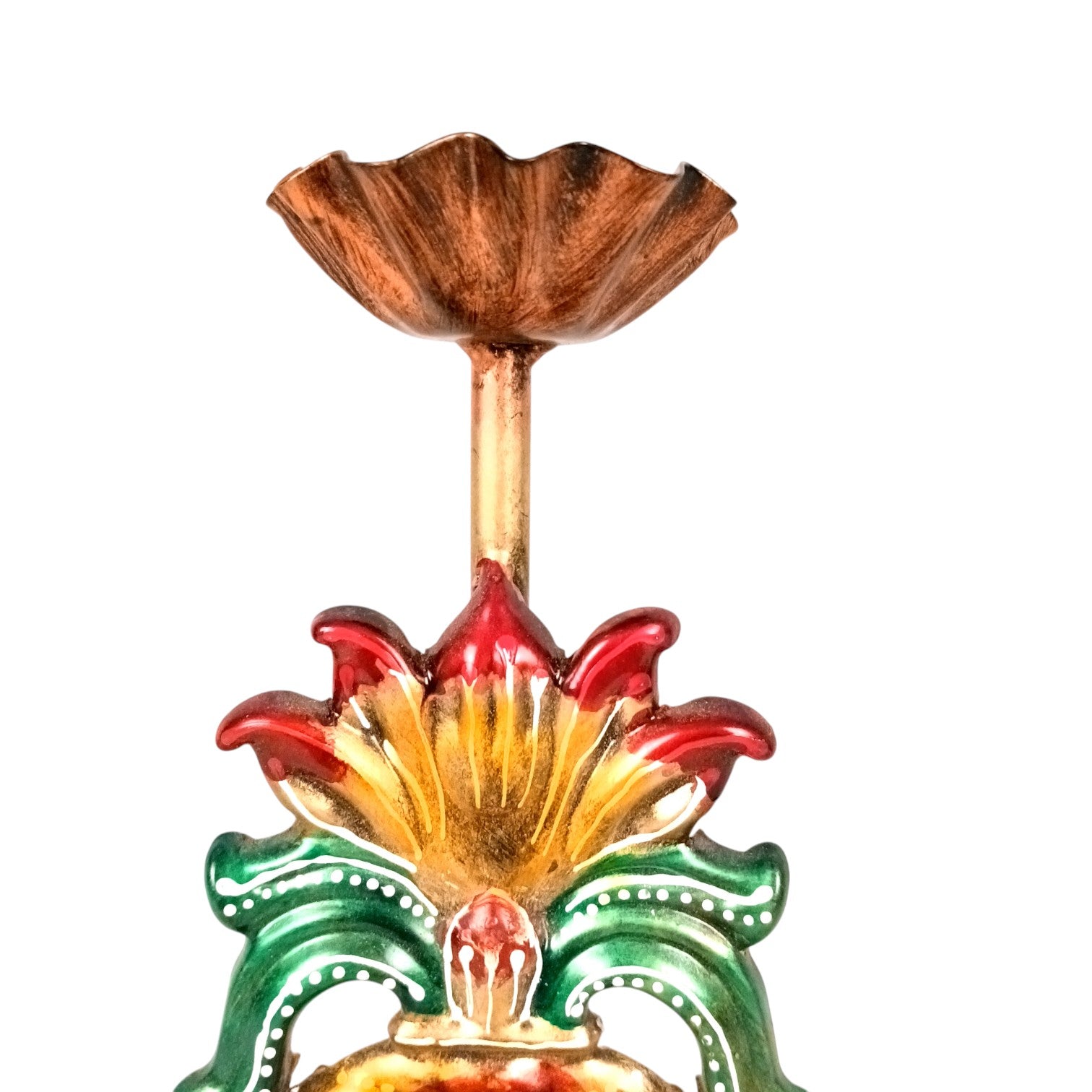 Candle Holder Swastik Design | Decorative Tealight Holder for Home Decor | Festival Candle Stand for Puja Room, Living Room & Gifting - 12 Inch - Apkamart