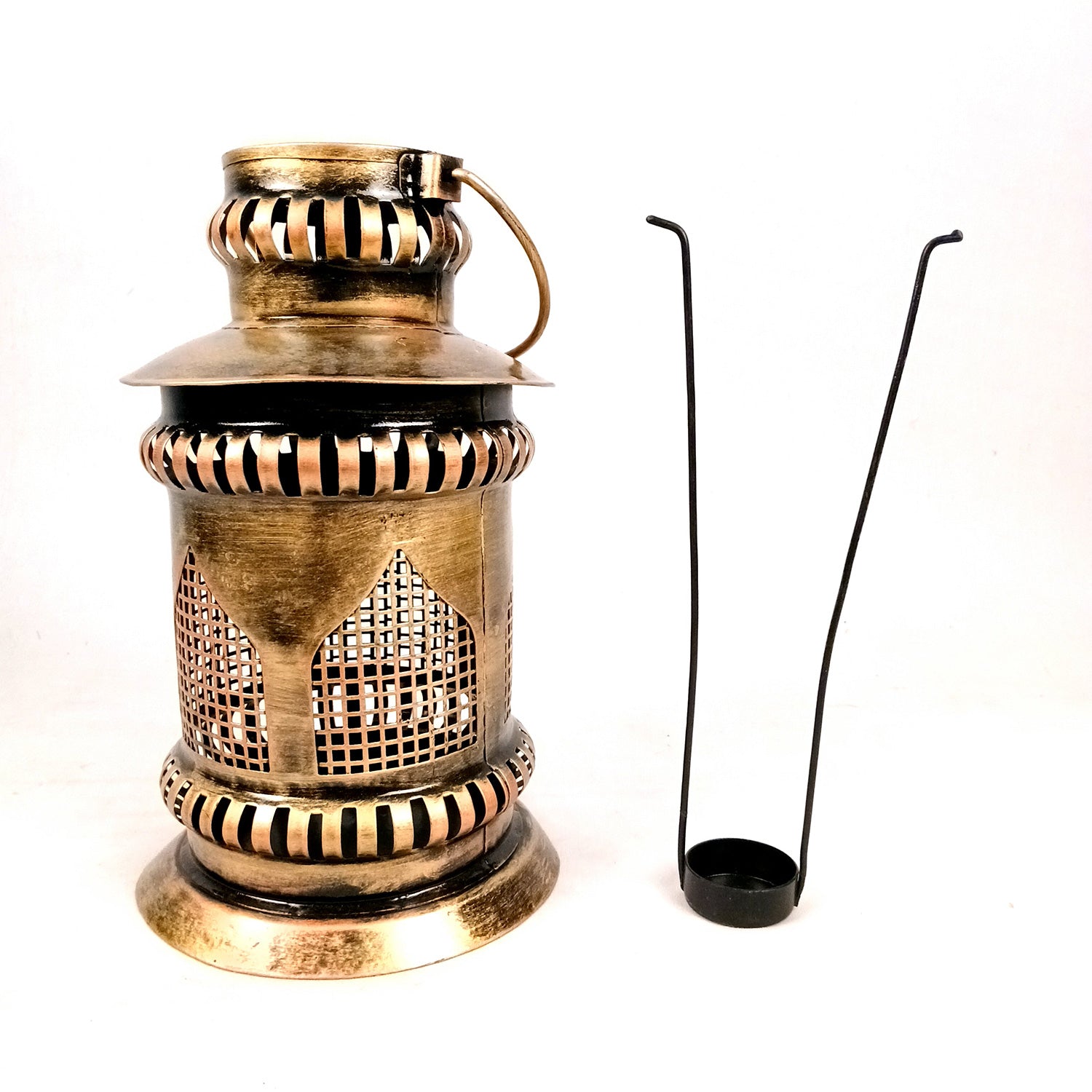 Lantern Candle Holder Hanging | TeaLight Holders - For Home, Table, Living Room, Dining room, Bedroom Decor | For Diwali Decoration & Gifts - 17 Inch - Apkamart