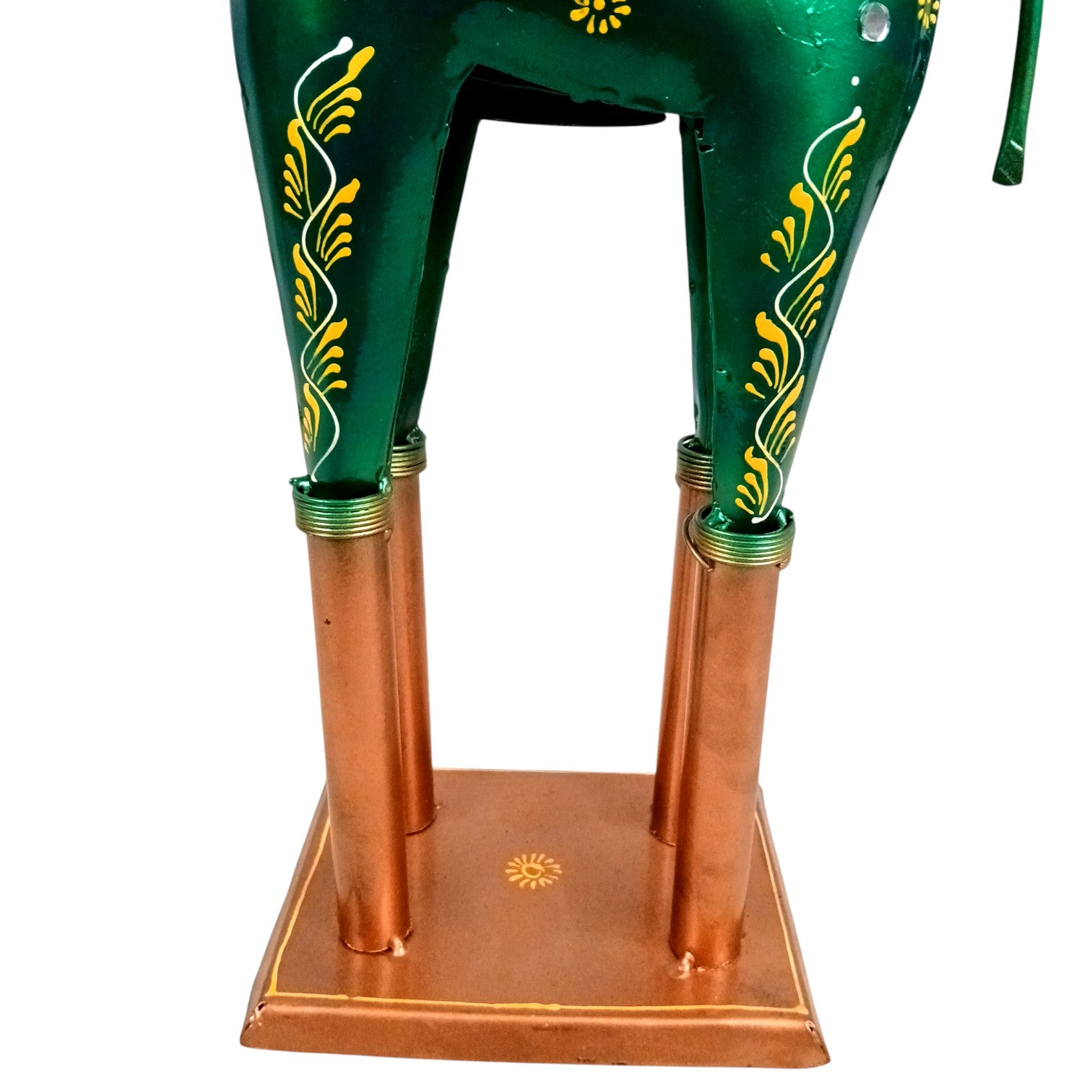 Elephant Showpiece Candle Holder| Decorative Elephant Figurine for Home, Living Room & Office | Handcrafted Elephant Statue for Table, Shelf & Gifting - 21 Inch - Apkamart