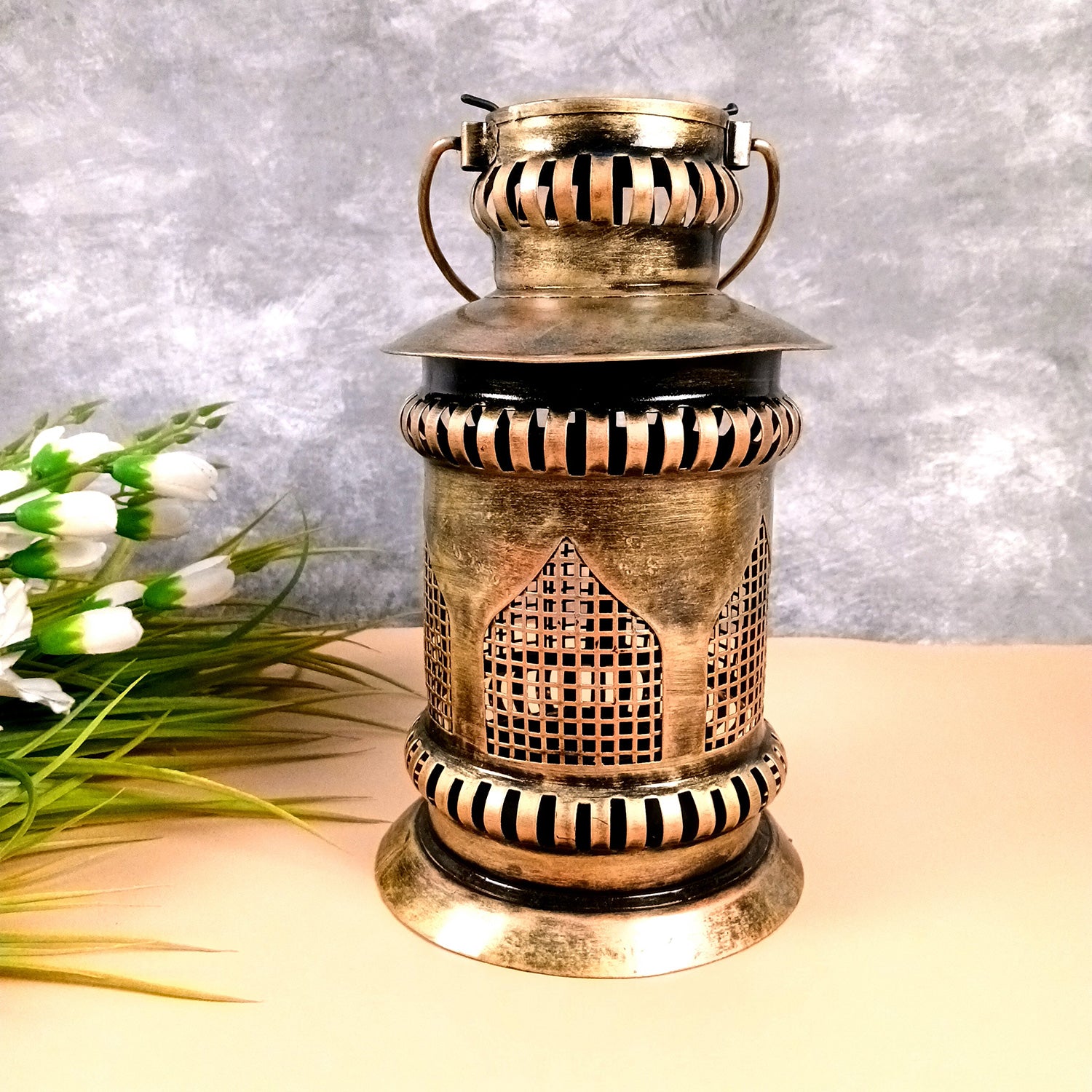 Lantern Candle Holder Hanging | TeaLight Holders - For Home, Table, Living Room, Dining room, Bedroom Decor | For Diwali Decoration & Gifts - 17 Inch - Apkamart
