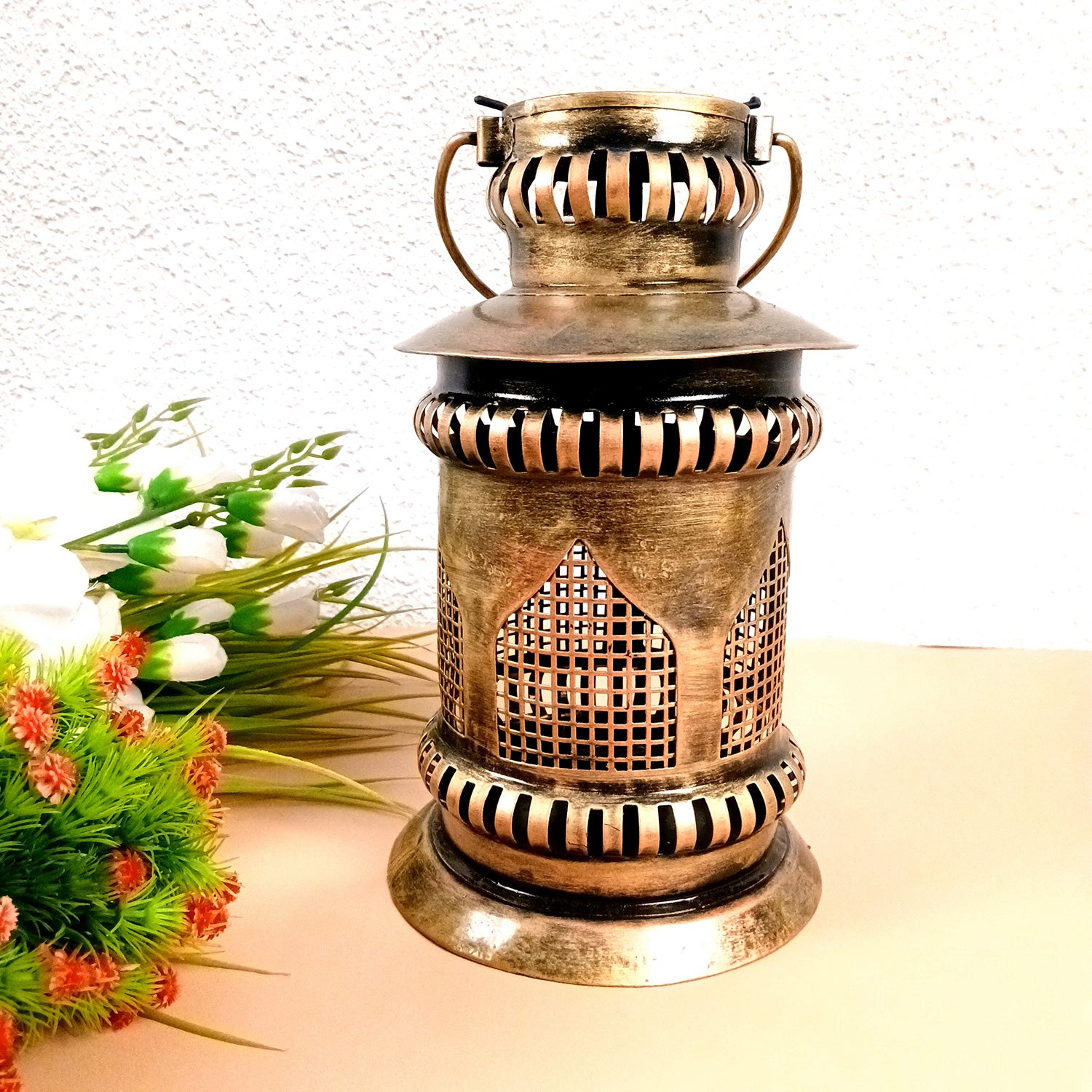 Lantern Candle Holder Hanging | TeaLight Holders - For Home, Table, Living Room, Dining room, Bedroom Decor | For Diwali Decoration & Gifts - 17 Inch - Apkamart