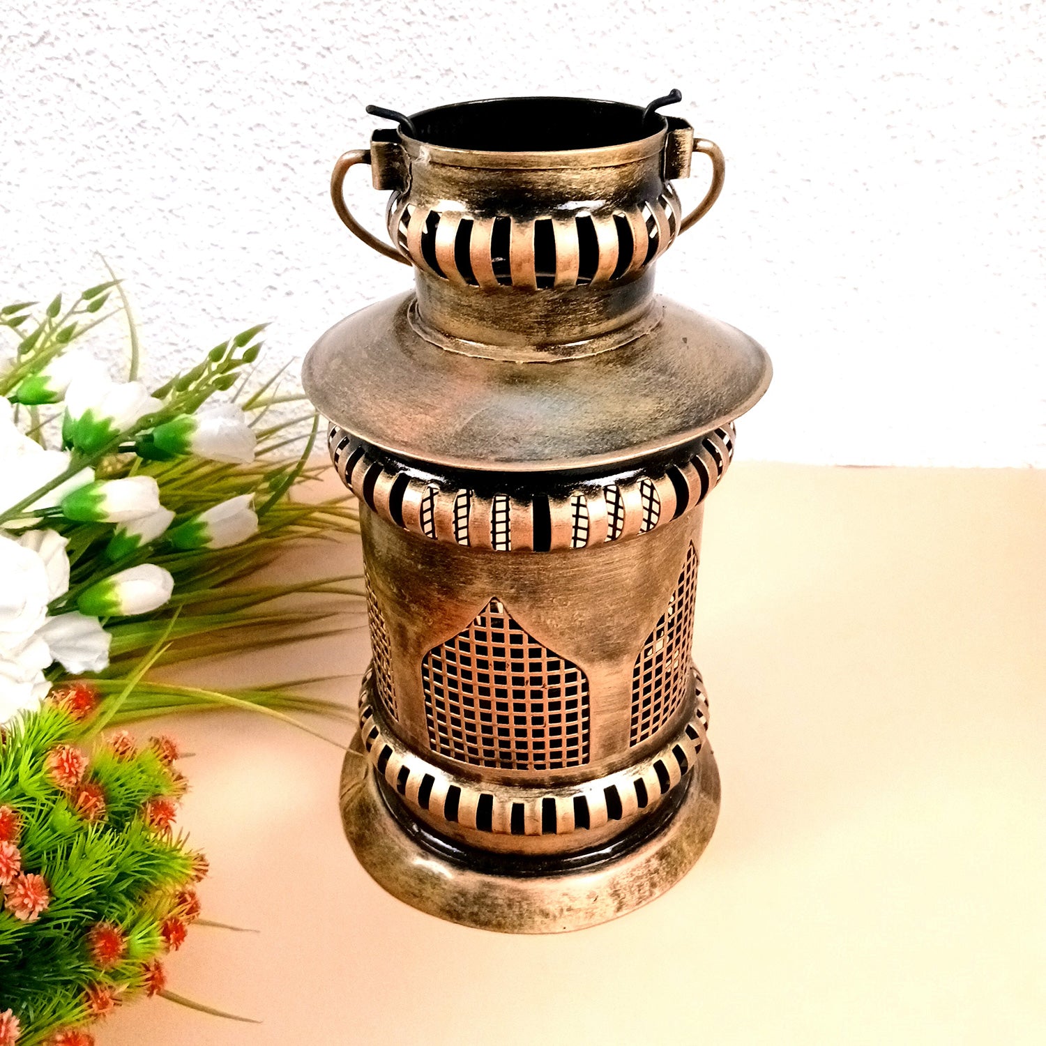 Lantern Candle Holder Hanging | TeaLight Holders - For Home, Table, Living Room, Dining room, Bedroom Decor | For Diwali Decoration & Gifts - 17 Inch - Apkamart