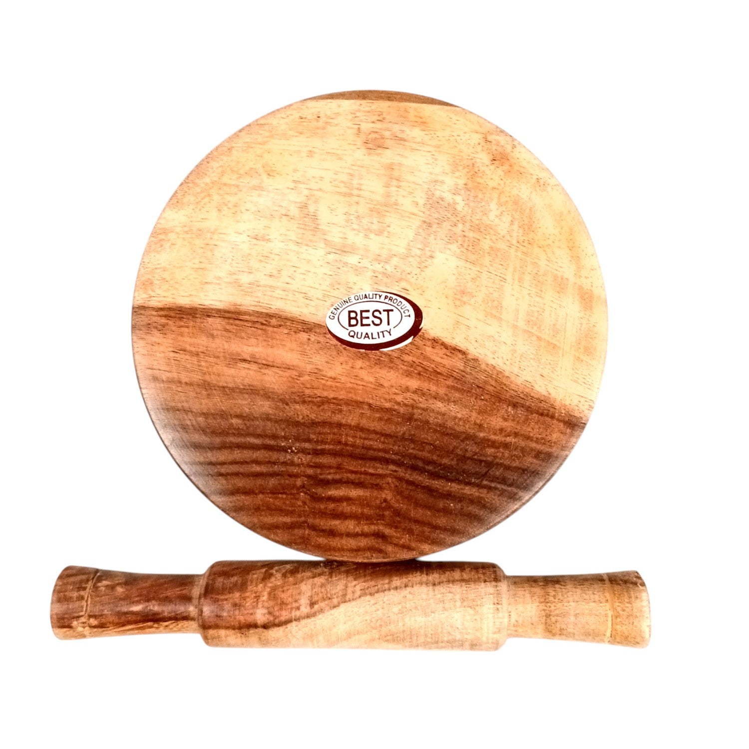 Wooden Chakla Belan Showpiece | Mini Handmade Rolling Pin and Board - for Playing, Gifts for Kids, Children, Girls, Boys, Kids Room Decor - 5 Inch