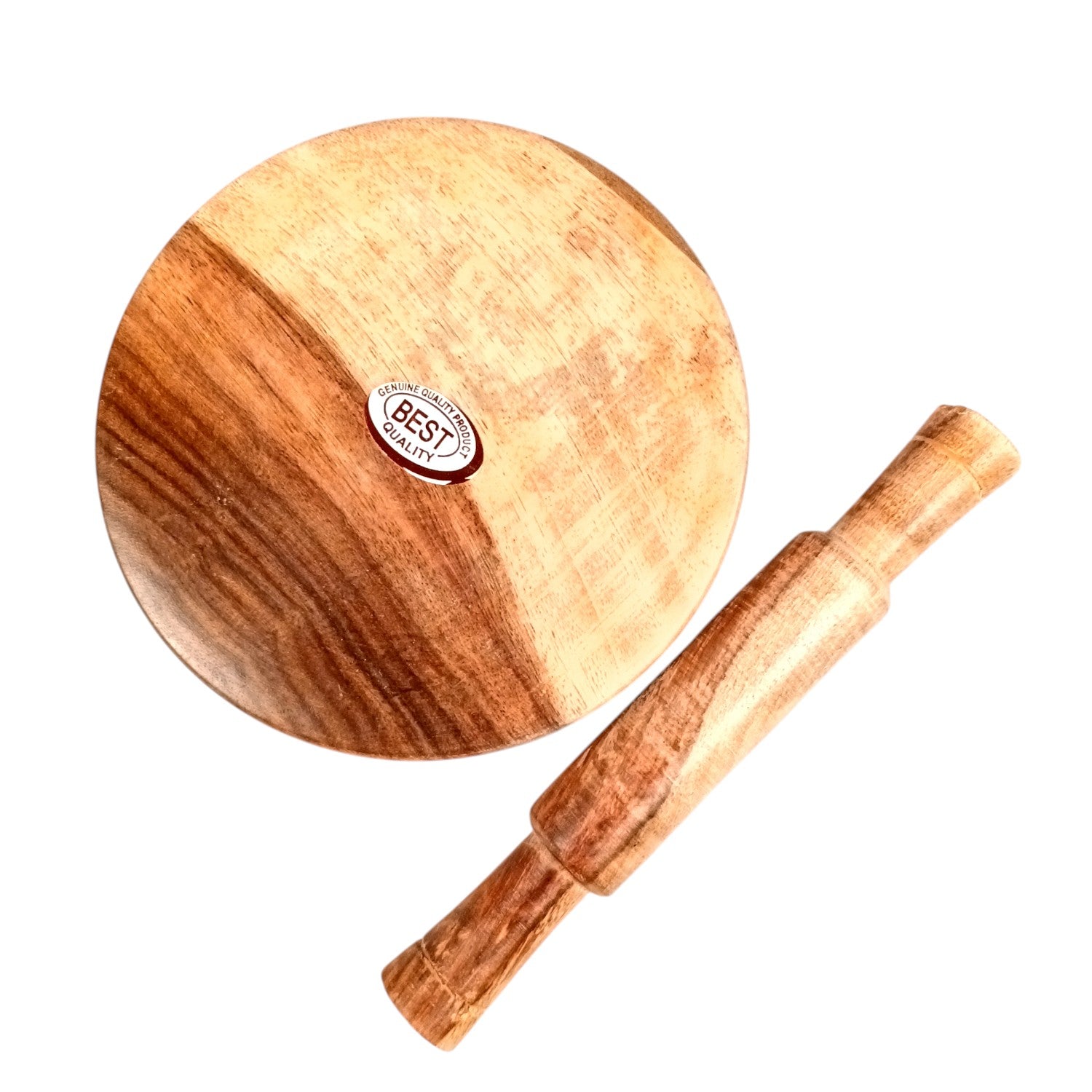 Wooden Chakla Belan Showpiece | Mini Handmade Rolling Pin and Board - for Playing, Gifts for Kids, Children, Girls, Boys, Kids Room Decor - 5 Inch