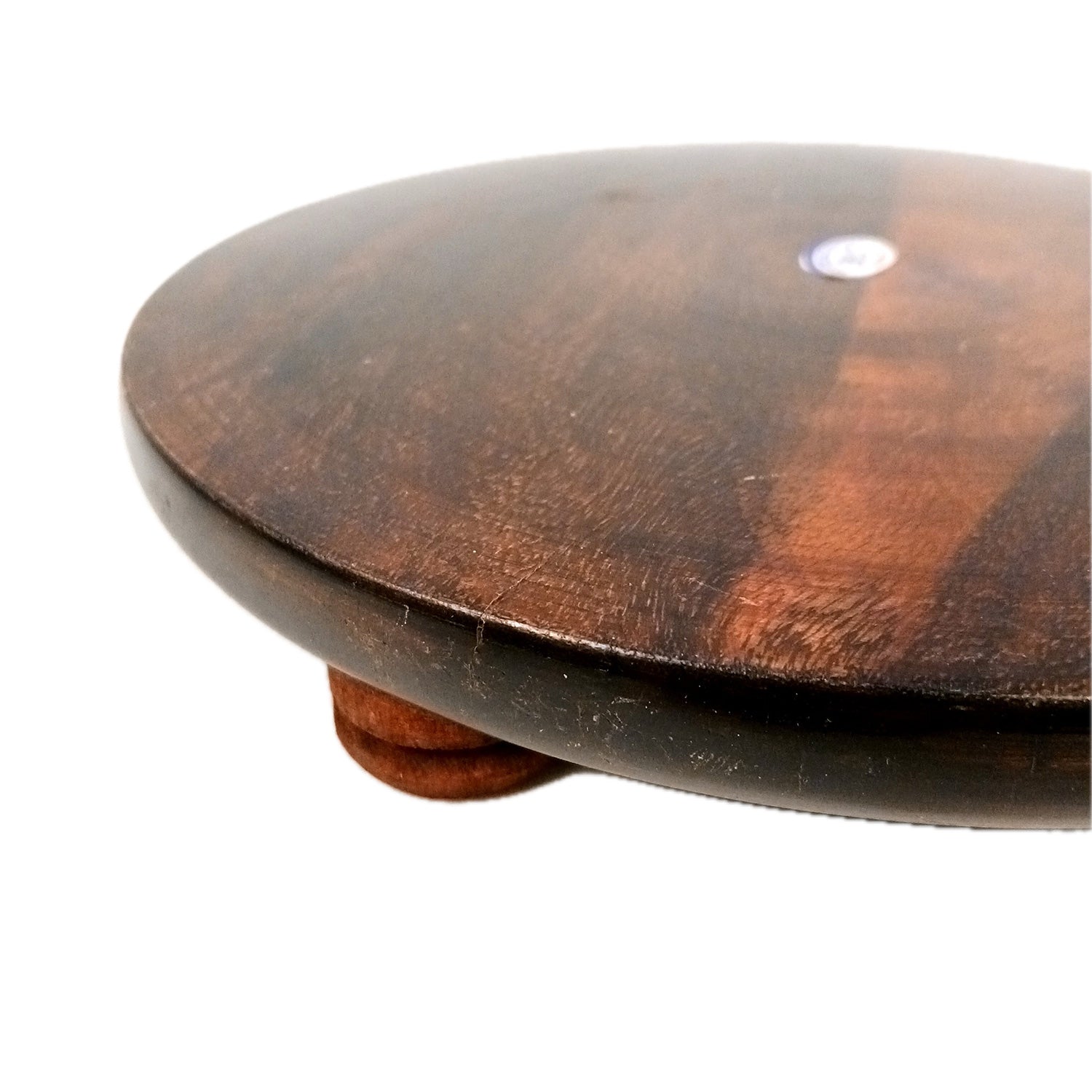 Wooden Chakla / Premium Sheesham Wood Rolling Board | Roti Roller | Pastryboard | Chapati Maker | Round Polpat-Roti Roller - for Home & Kitchen - 10 Inch - Apkamart