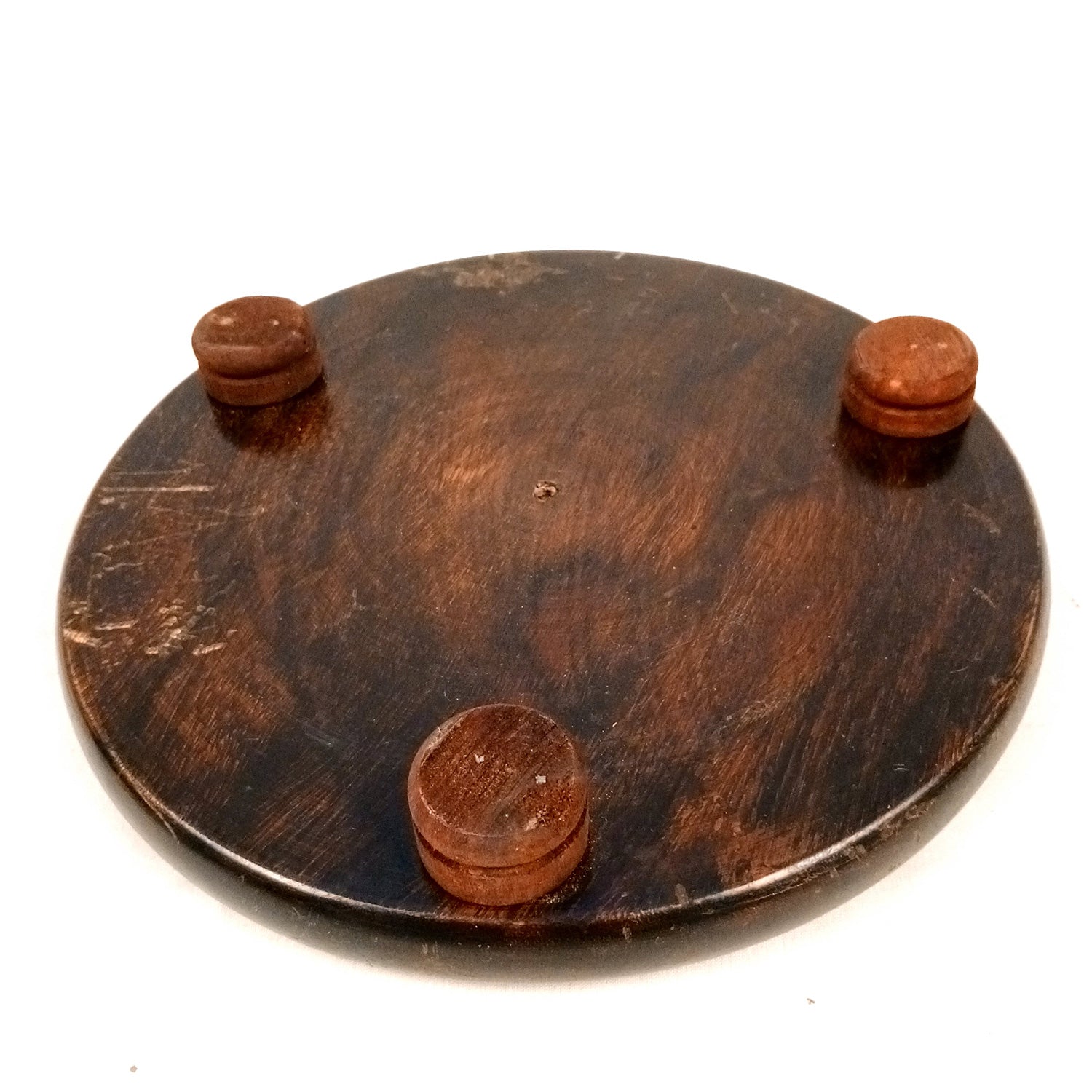 Wooden Chakla / Premium Sheesham Wood Rolling Board | Roti Roller | Pastryboard | Chapati Maker | Round Polpat-Roti Roller - for Home & Kitchen - 10 Inch - Apkamart