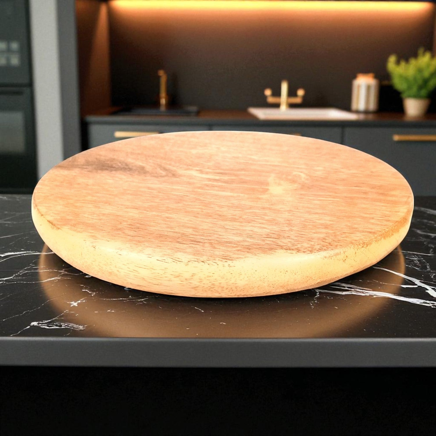 Wooden Chakla | Premium Sheesham Wood Rolling Board | Roti Roller | Pastryboard | Chapati Maker | Round Polpat-Roti Roller - for Home & Kitchen - 10 Inch - Apkamart