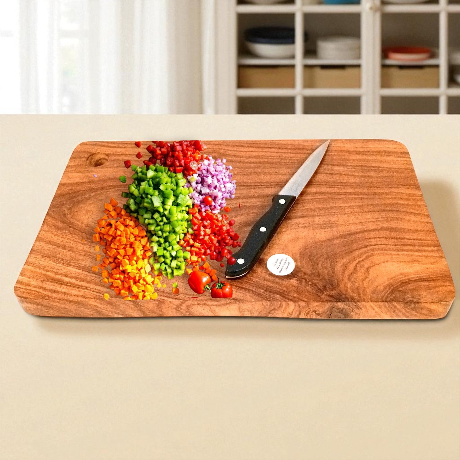 Wooden Chopping Board | Cutting Board For Home & Kitchen - 13 Inch - Apkamart