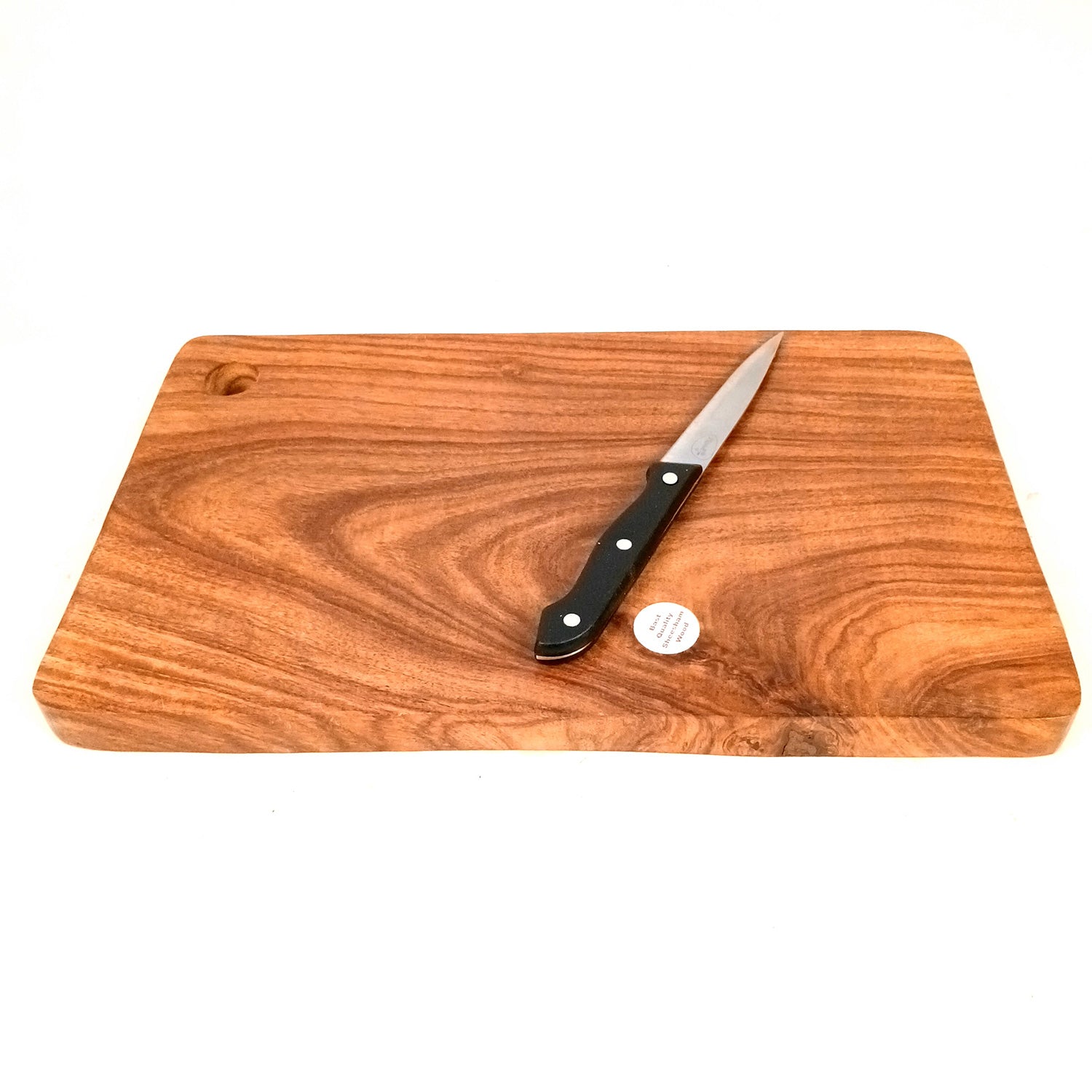 Wooden Chopping Cutting Board for Kitchen Vegetables, Fruits & Cheese | Serving Board, Platter | Reversible Cutting Board - 15 Inch - Apkamart
