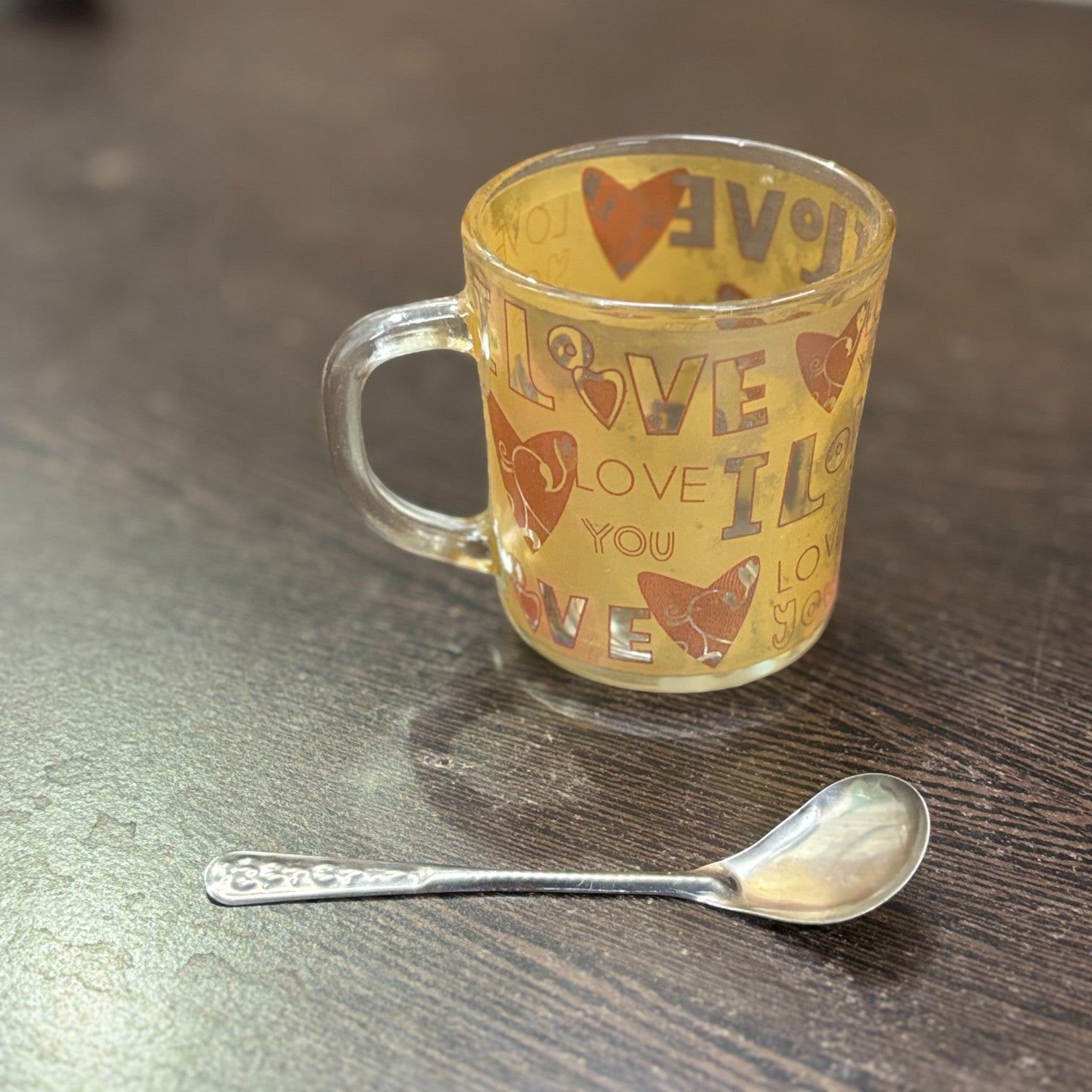 Coffee Mug with Spoon | Set of 2 Mugs With Spoons | Premium Transparent Glass Cup for Tea & Coffee | Heat-Resistant Mug for Home, Office & Cafe - 350ml (Set Of 2) - Apkamart