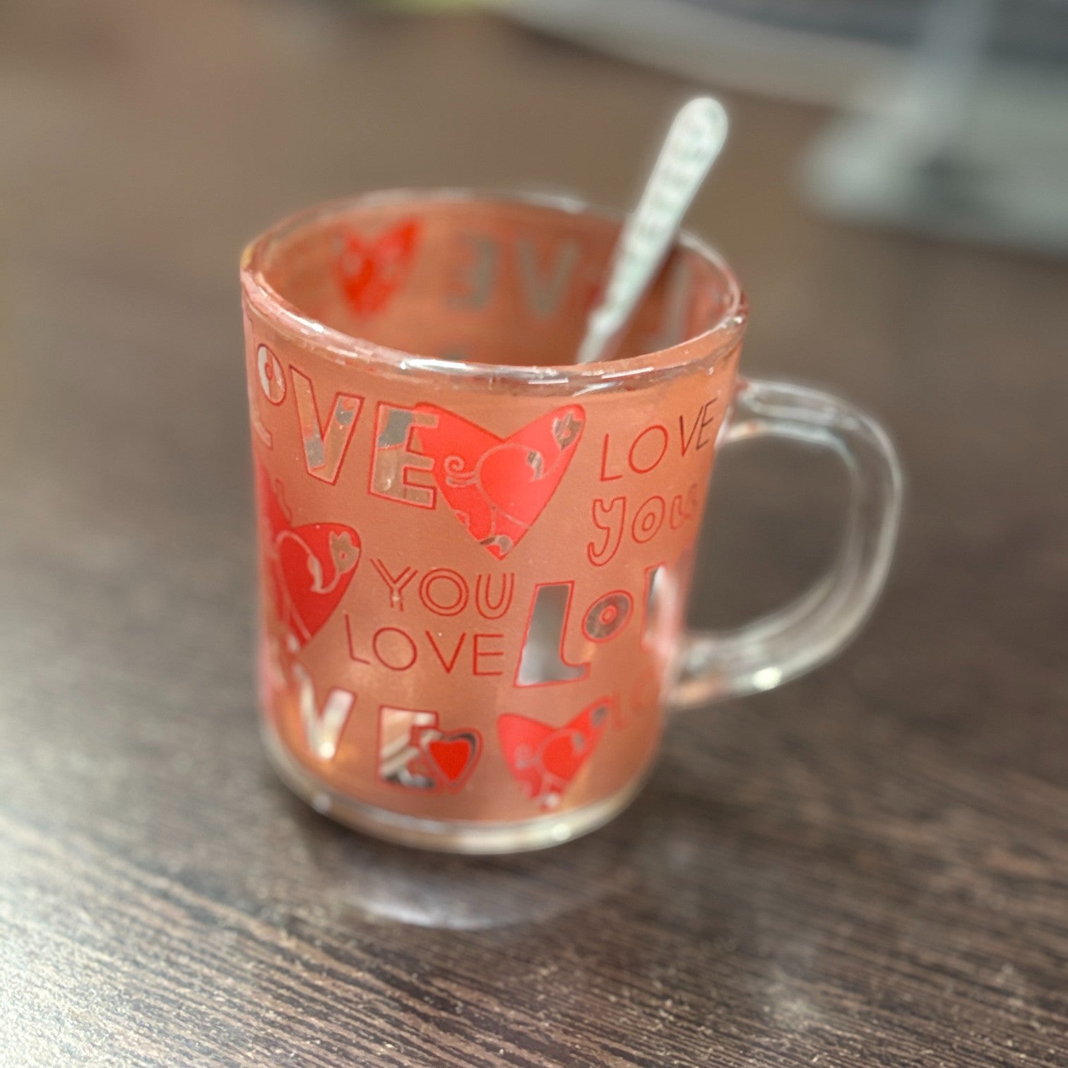 Coffee Mug with Spoon | Set of 2 Mugs With Spoons | Premium Transparent Glass Cup for Tea & Coffee | Heat-Resistant Mug for Home, Office & Cafe - 350ml - Apkamart