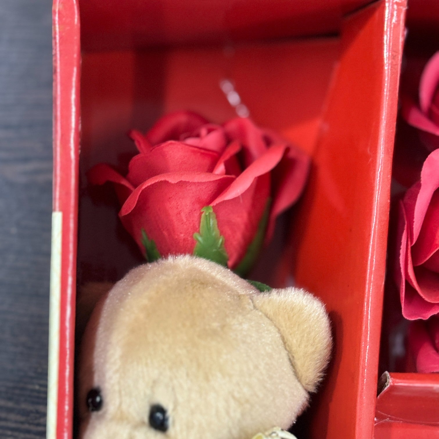 Coffee Mug, Teddy & Red Roses Combo | Valentine Gift Set for Girlfriend, Wife & Loved Ones | Romantic Gift Combo for Birthday, Anniversary & Special Occasions - 9 Inch - Apkamart