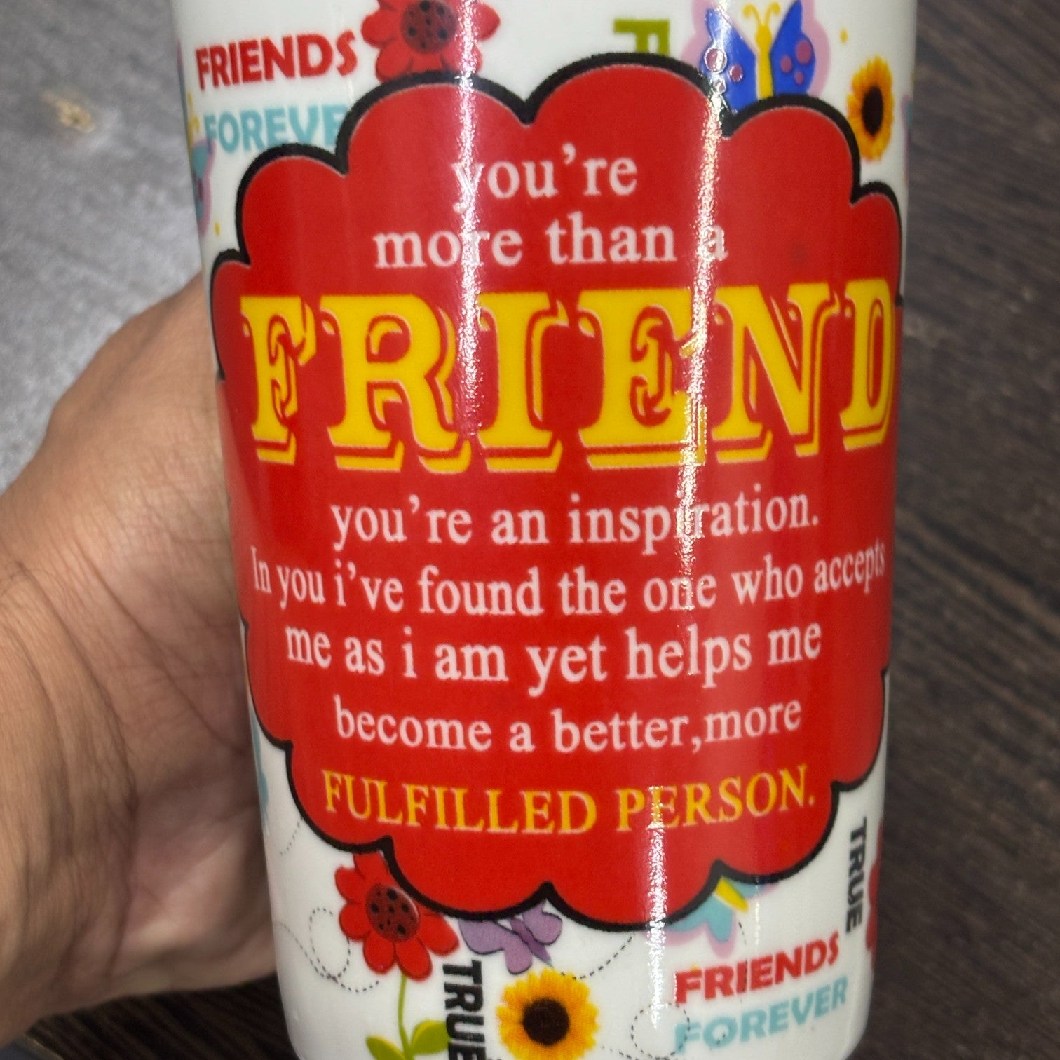 Ceramic Coffee Mug Friends Design | Premium Handcrafted Mug for Tea, Coffee & Milk | Stylish & Durable Ceramic Cup for Office, Home & Gifting - 400ml - Apkamart