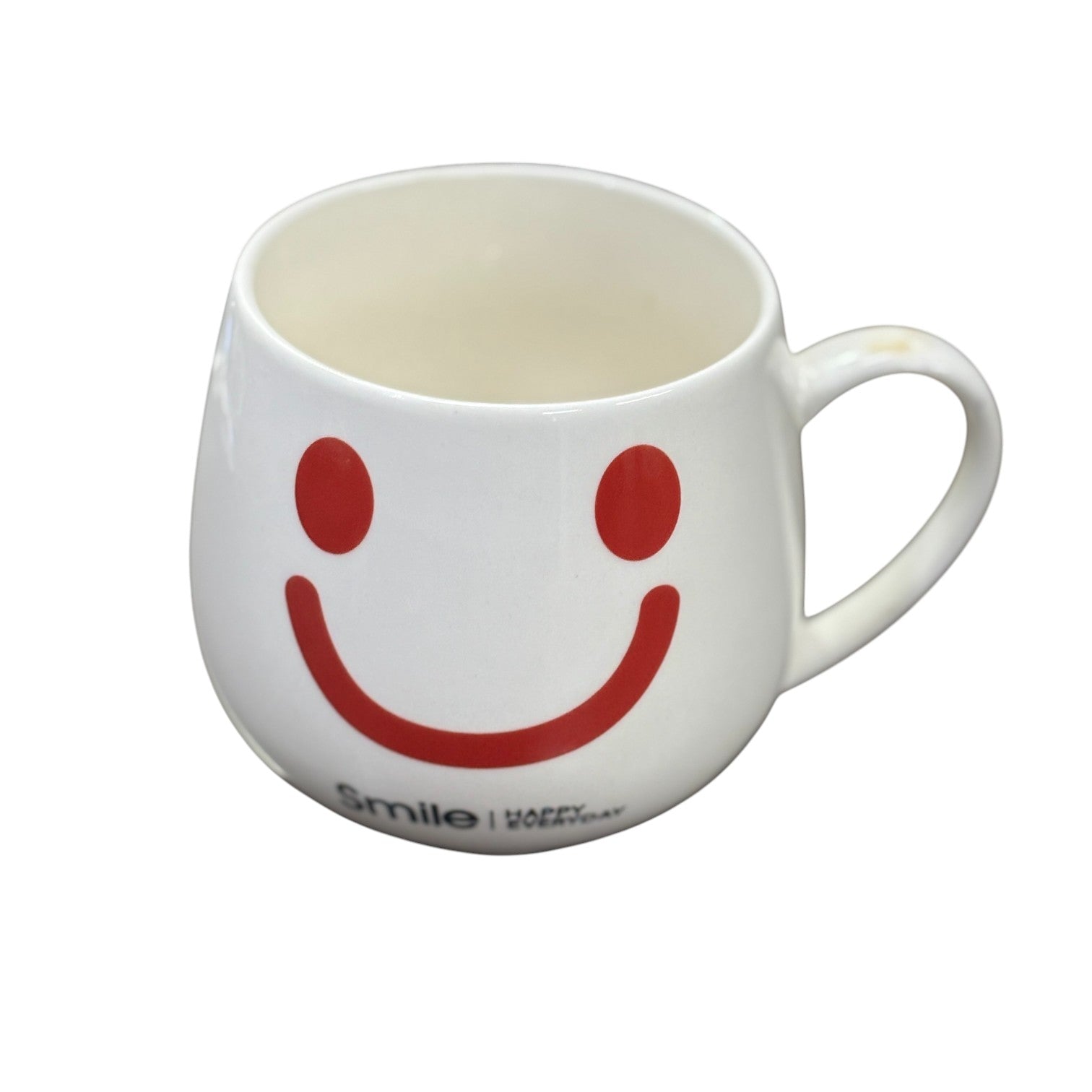 Ceramic Coffee Mug | Smile Design | Premium Handcrafted Mug for Tea, Coffee & Milk | Stylish & Durable Ceramic Cup for Office, Home & Gifting - 350ml - Apkamart