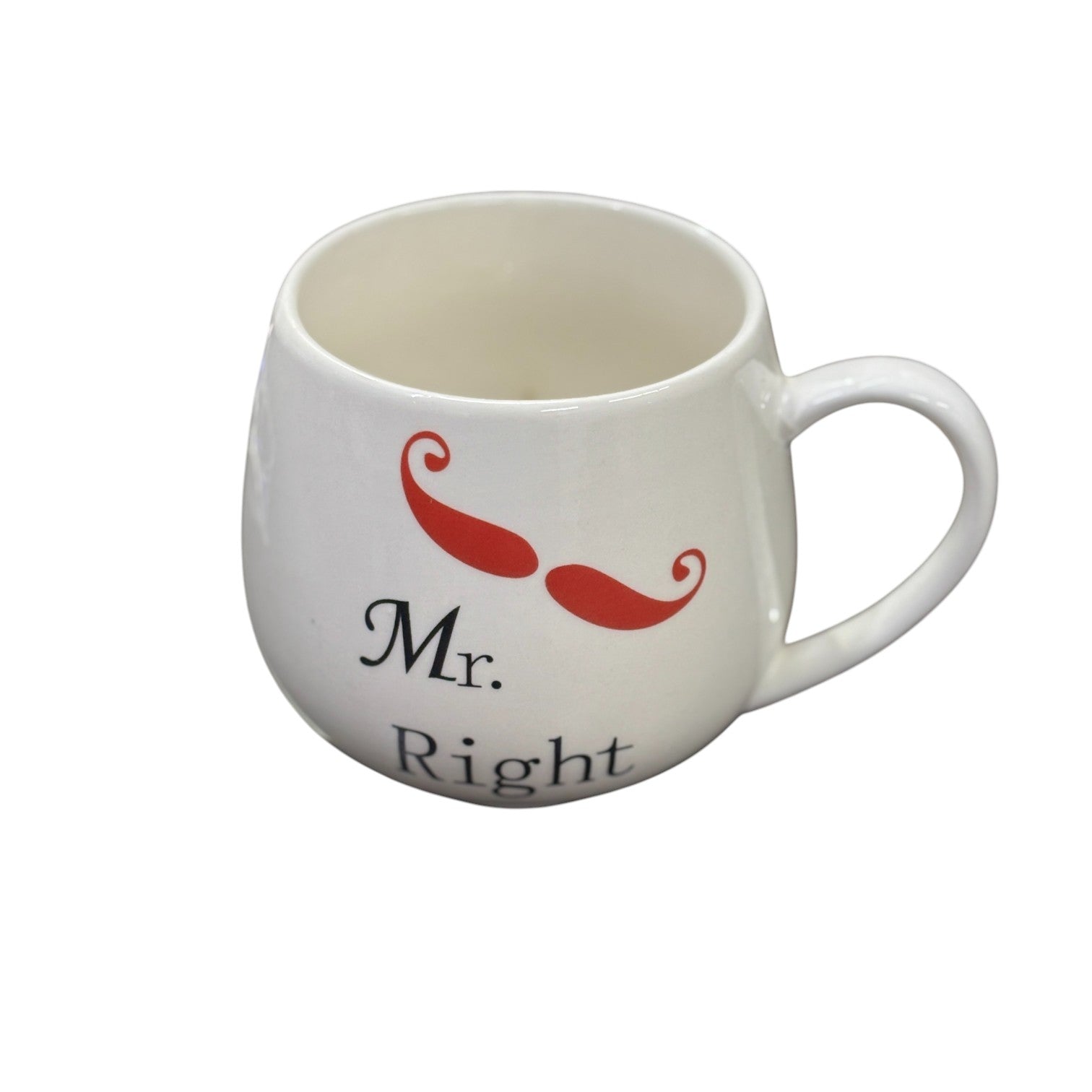 Ceramic Mr. Right Coffee Mug | Premium Handcrafted Mug for Tea, Coffee & Milk | Stylish & Durable Ceramic Cup for Office, Home & Gifting - 350ml - Apkamart