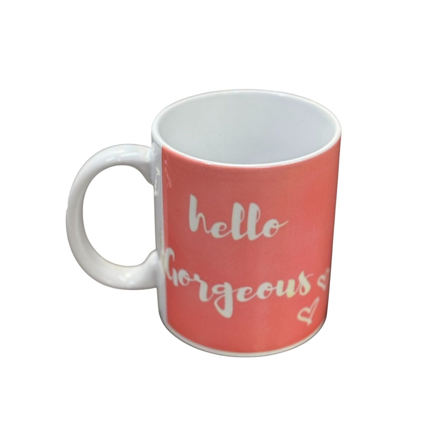 Ceramic Coffee Mug | Hello Gorgeous | Premium Handcrafted Mug for Tea, Coffee & Milk | Stylish & Durable Ceramic Cup for Office, Home & Gifting - 350ml - Apkamart