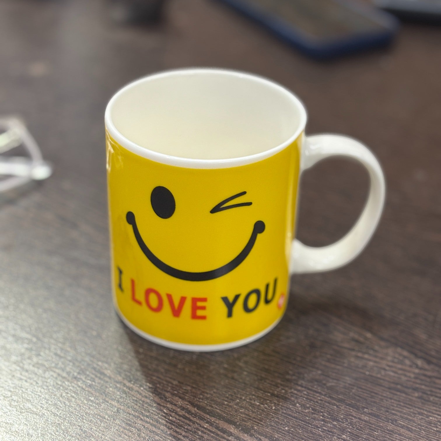 Ceramic Coffee Mug | Love You Design | Premium Handcrafted Mug for Tea, Coffee & Milk | Stylish & Durable Ceramic Cup for Office, Home & Gifting - 350ml - Apkamart