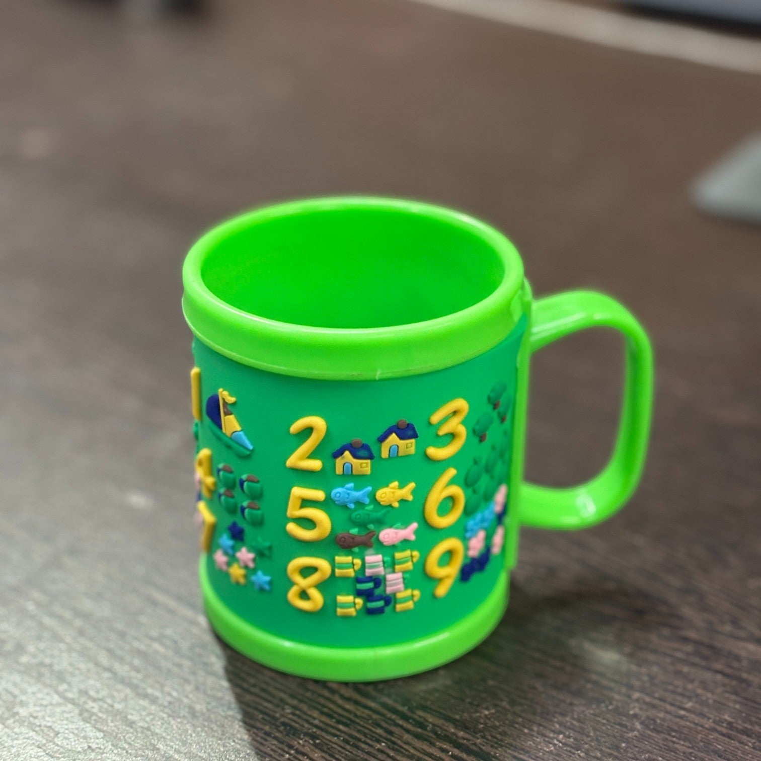 Coffee Mug | Cute Number Design Mug for Milk & Shakes | Cartoon Design Mug for Kids | Reusable Drinking Cup for School, Home, Birthday & Return Gifts - 300ml - Apkamart
