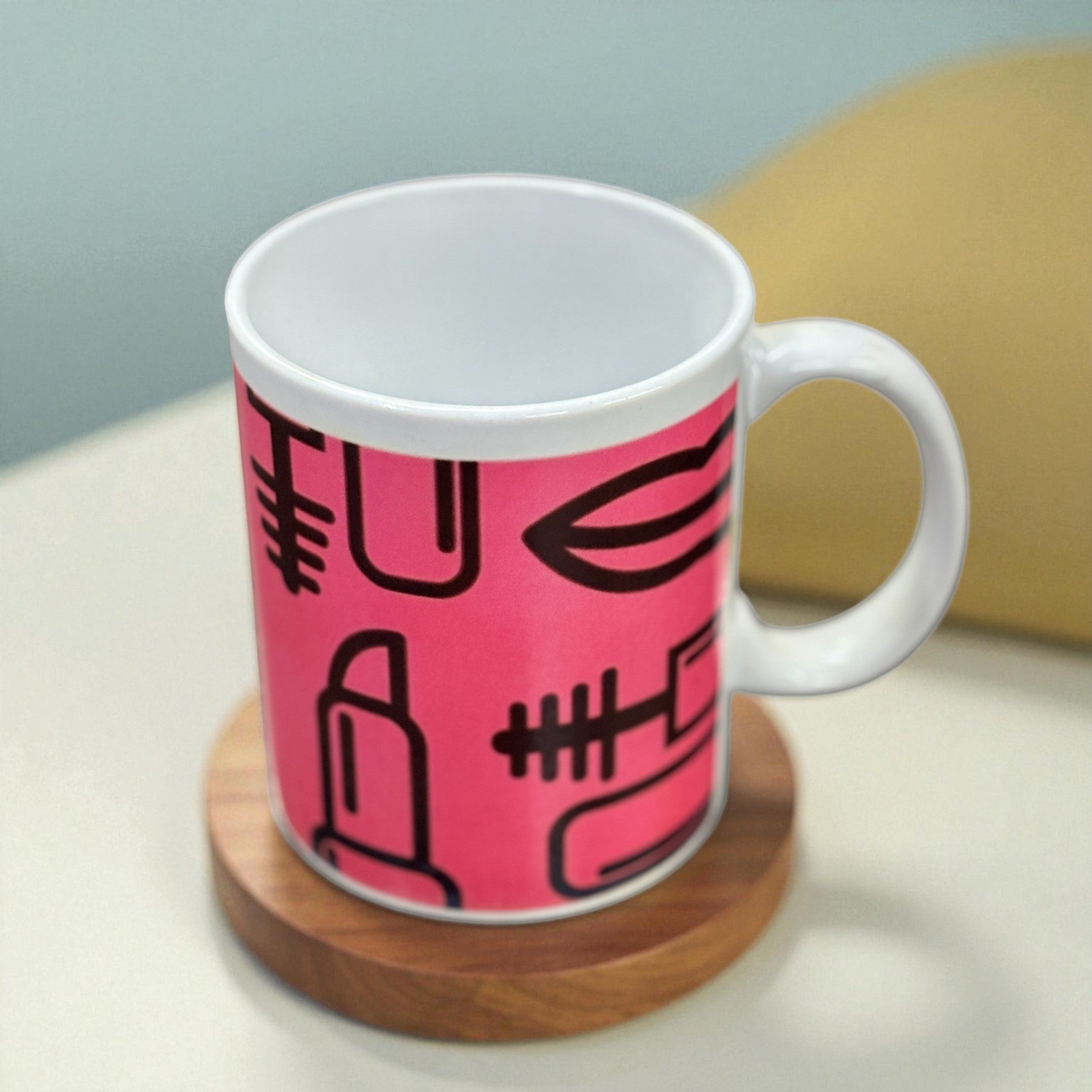 Ceramic Coffee Mug | Premium Handcrafted Mug for Tea, Coffee & Milk | Stylish & Durable Ceramic Cup for Office, Home & Gifting - 350ml - Apkamart