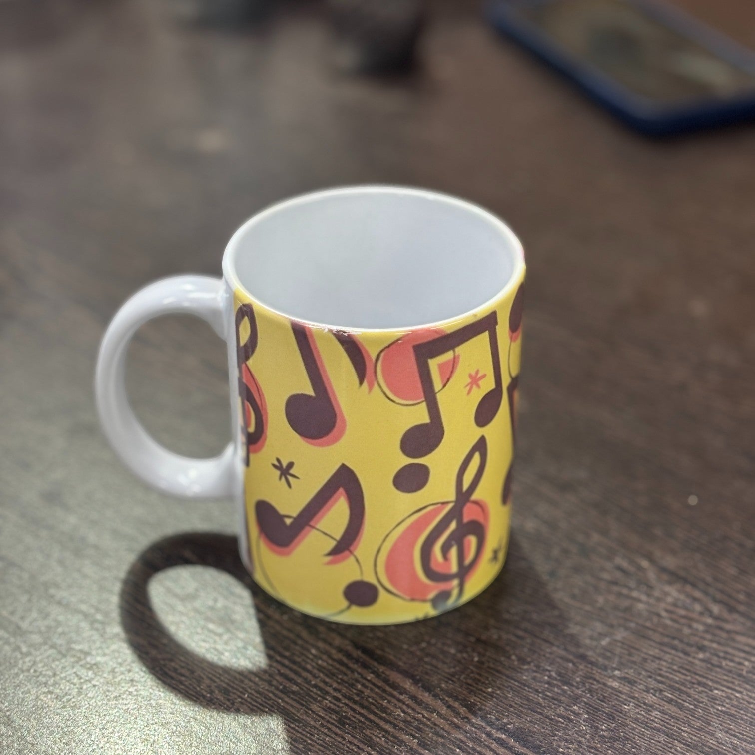 Ceramic Coffee Mug |Music Design | Premium Handcrafted Mug for Tea, Coffee & Milk | Stylish & Durable Ceramic Cup for Office, Home & Gifting - 350ml - Apkamart