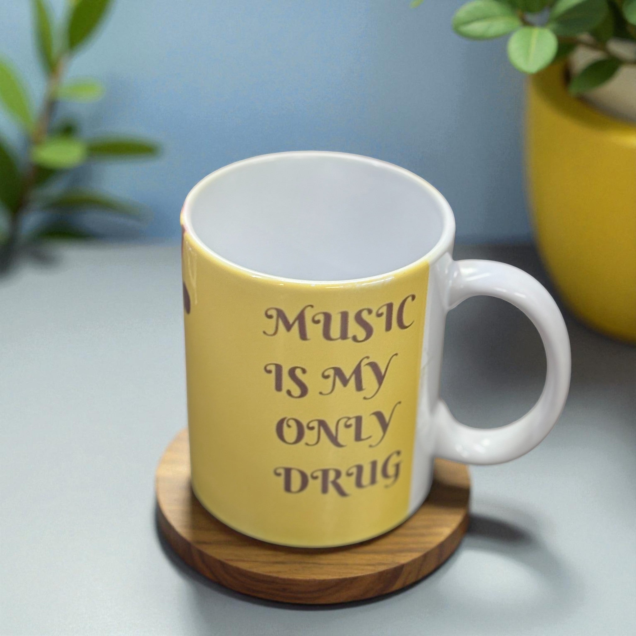 Ceramic Coffee Mug |Music Design | Premium Handcrafted Mug for Tea, Coffee & Milk | Stylish & Durable Ceramic Cup for Office, Home & Gifting - 350ml - Apkamart