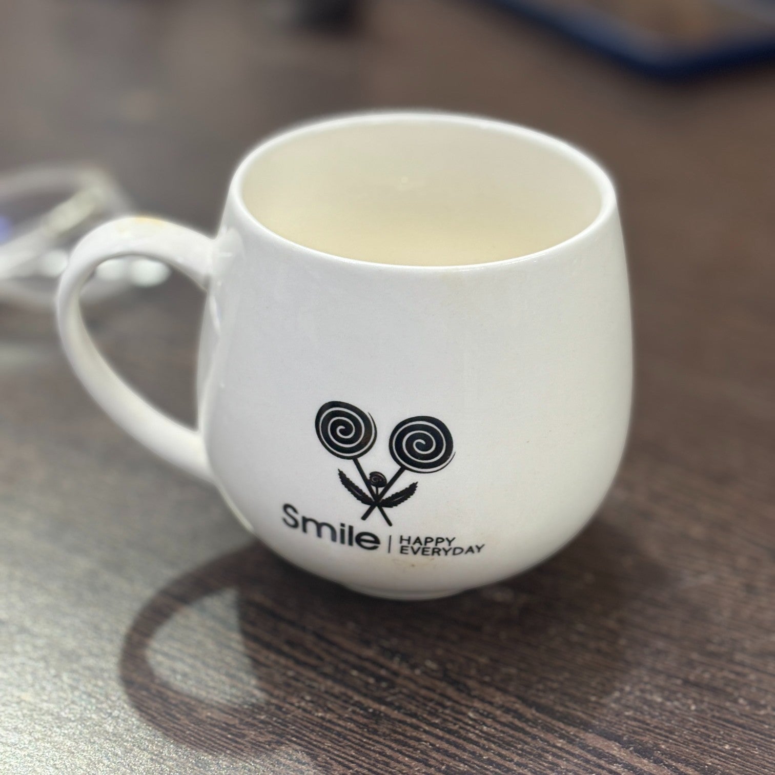 Ceramic Coffee Mug | Smile Design | Premium Handcrafted Mug for Tea, Coffee & Milk | Stylish & Durable Ceramic Cup for Office, Home & Gifting - 350ml - Apkamart