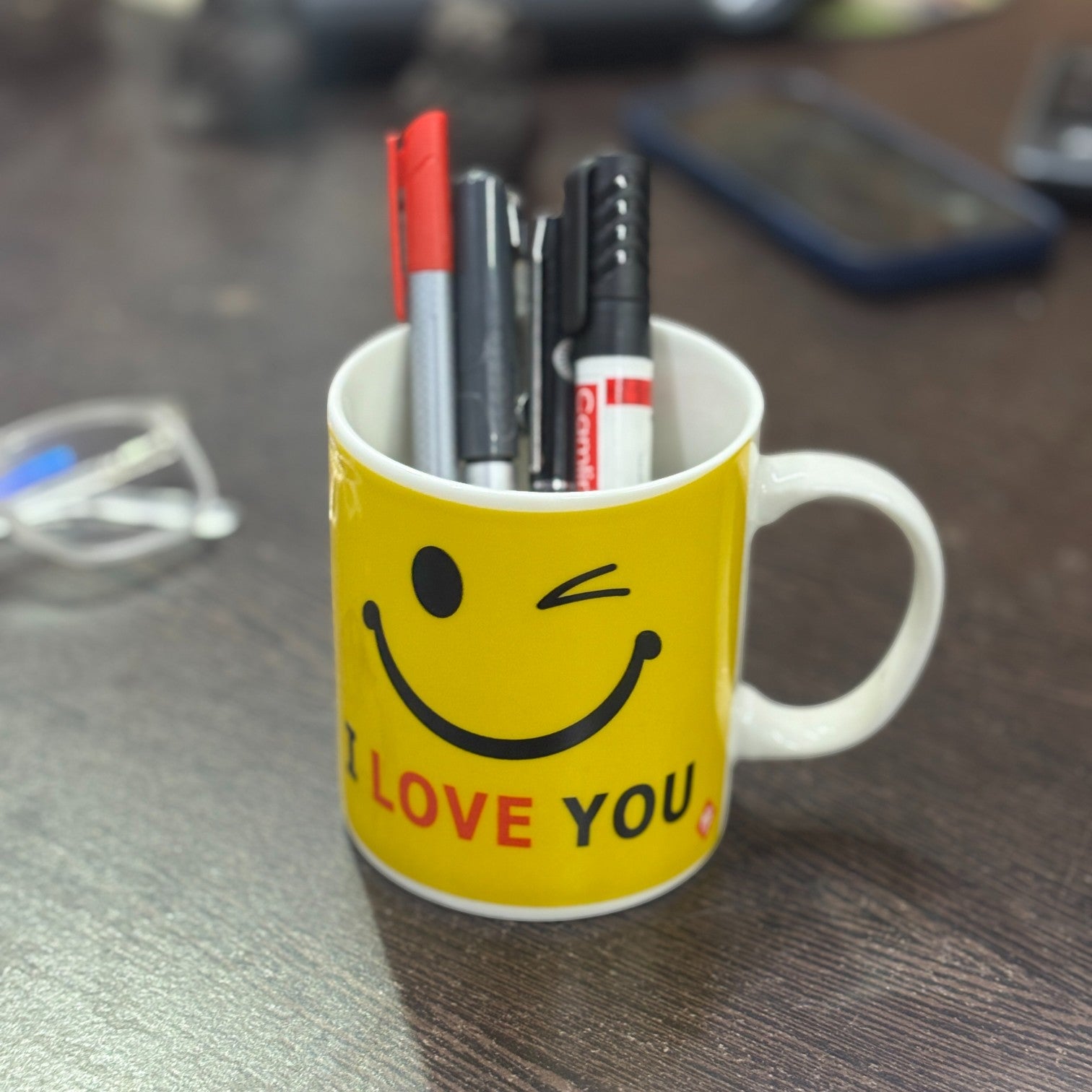 Ceramic Coffee Mug | Love You Design | Premium Handcrafted Mug for Tea, Coffee & Milk | Stylish & Durable Ceramic Cup for Office, Home & Gifting - 350ml - Apkamart