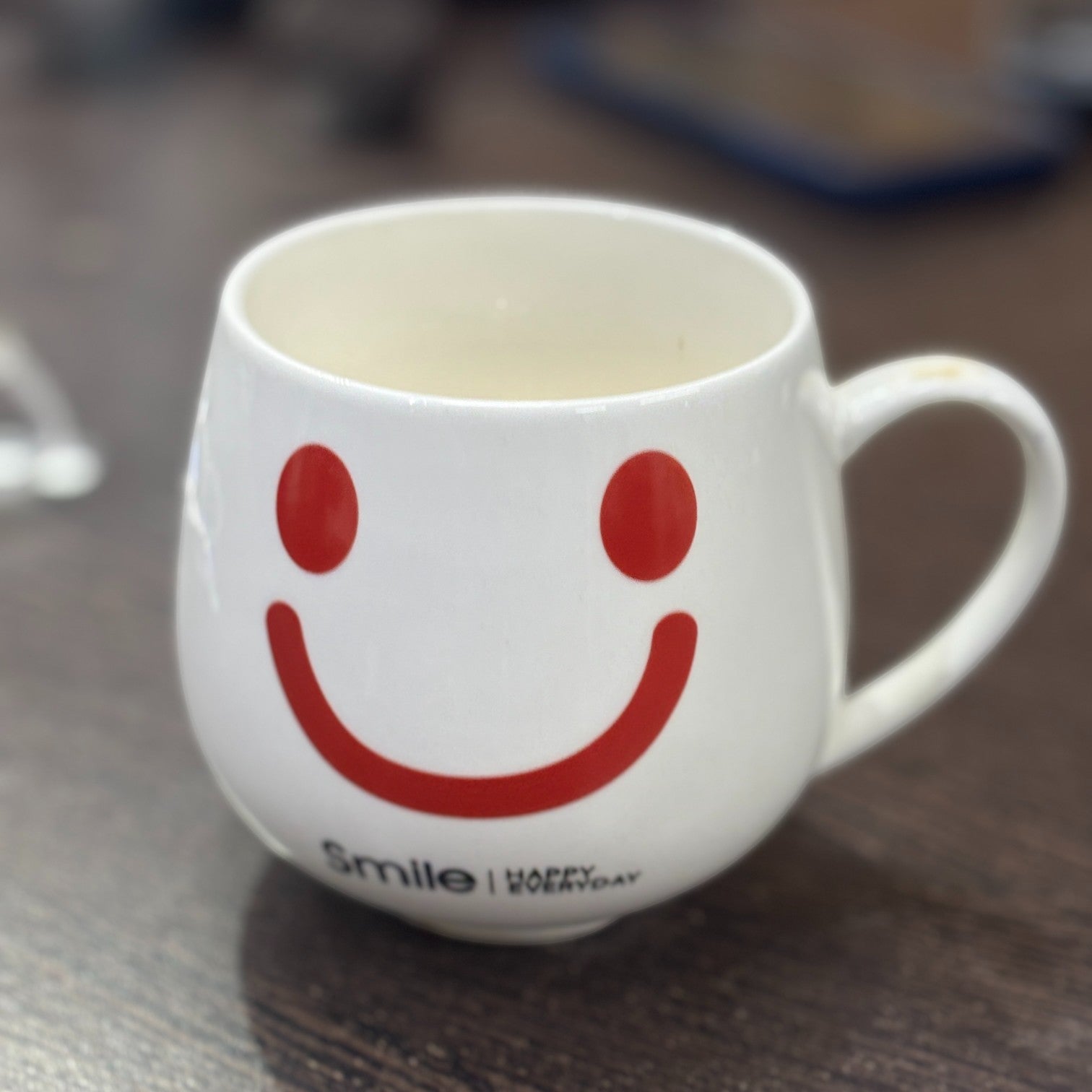 Ceramic Coffee Mug | Smile Design | Premium Handcrafted Mug for Tea, Coffee & Milk | Stylish & Durable Ceramic Cup for Office, Home & Gifting - 350ml - Apkamart