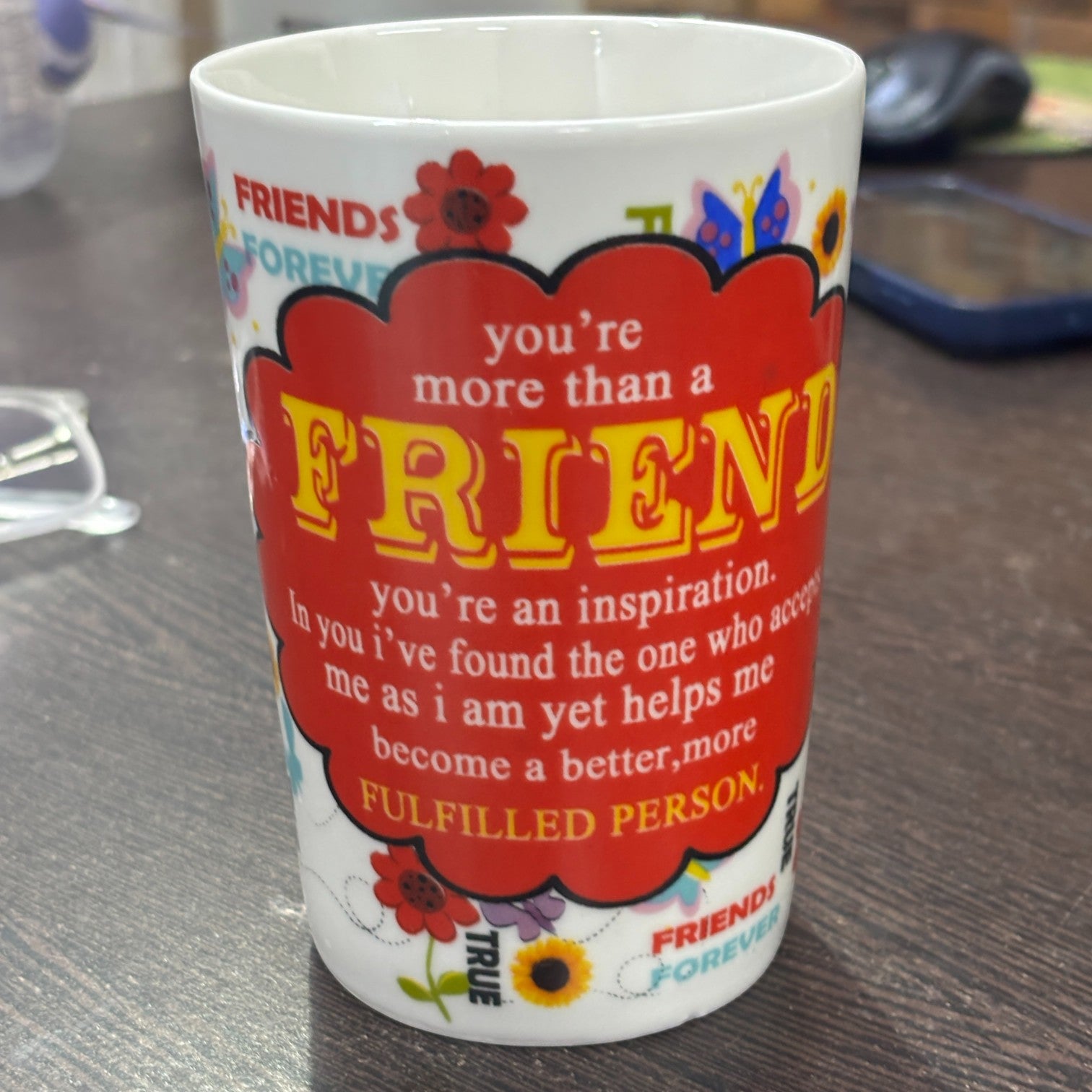 Ceramic Coffee Mug Friends Design | Premium Handcrafted Mug for Tea, Coffee & Milk | Stylish & Durable Ceramic Cup for Office, Home & Gifting - 400ml - Apkamart