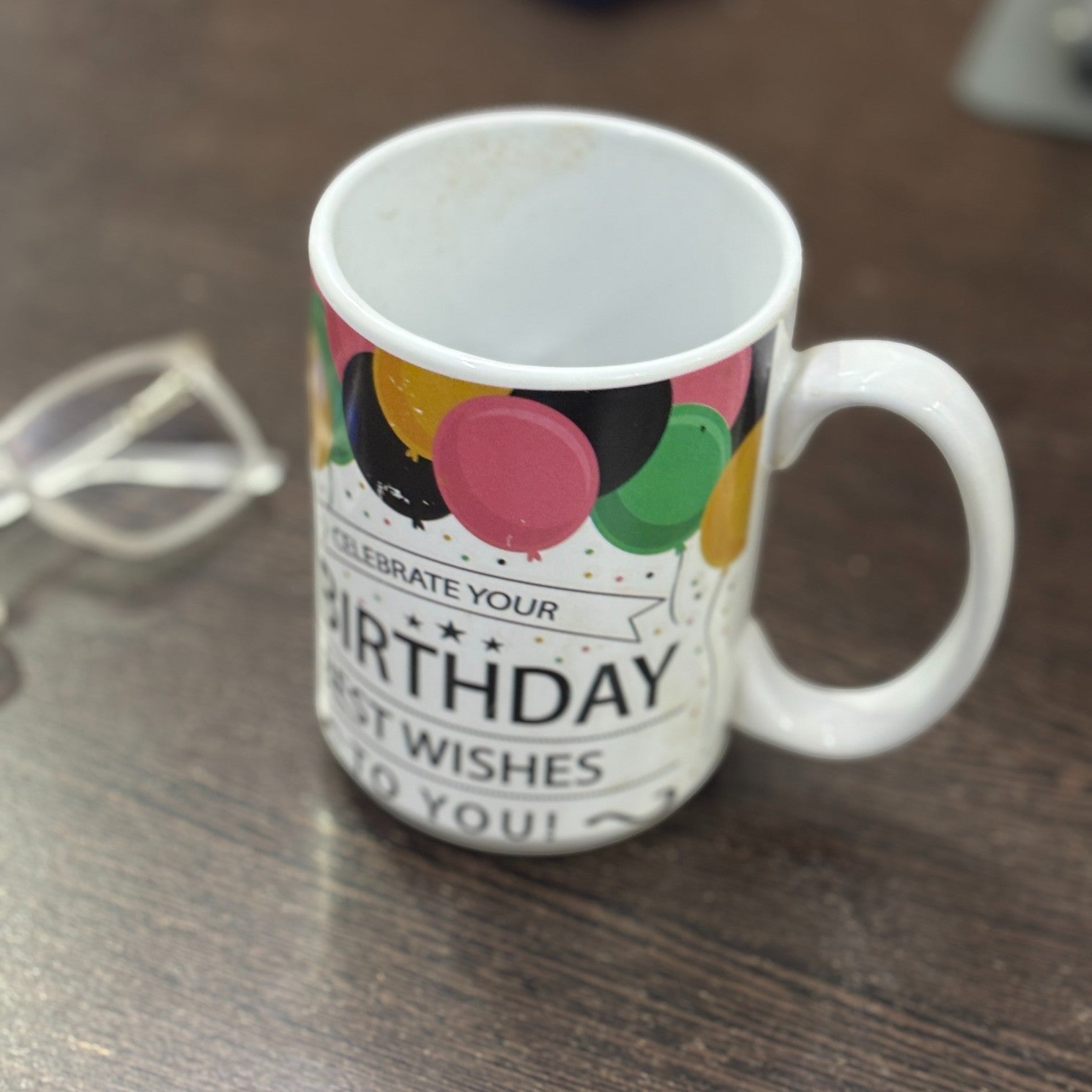 Ceramic Coffee Mug | Birthday Whises | Premium Handcrafted Mug for Tea, Coffee & Milk | Stylish & Durable Ceramic Cup for Office, Home & Gifting - 400ml - Apkamart